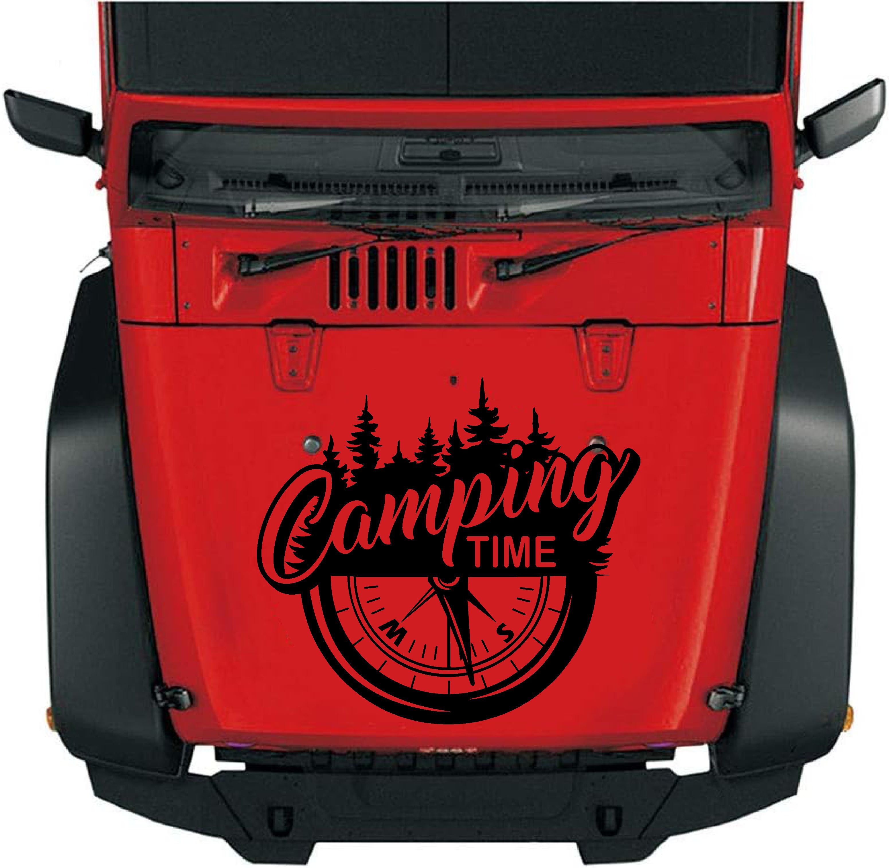 Kamp Sti̇cker - 4X4 Off Road Adventure Avcı Sti̇cker - Araba Oto Motosi̇klet Karavan Sti̇cker - 02168 30 Cm 