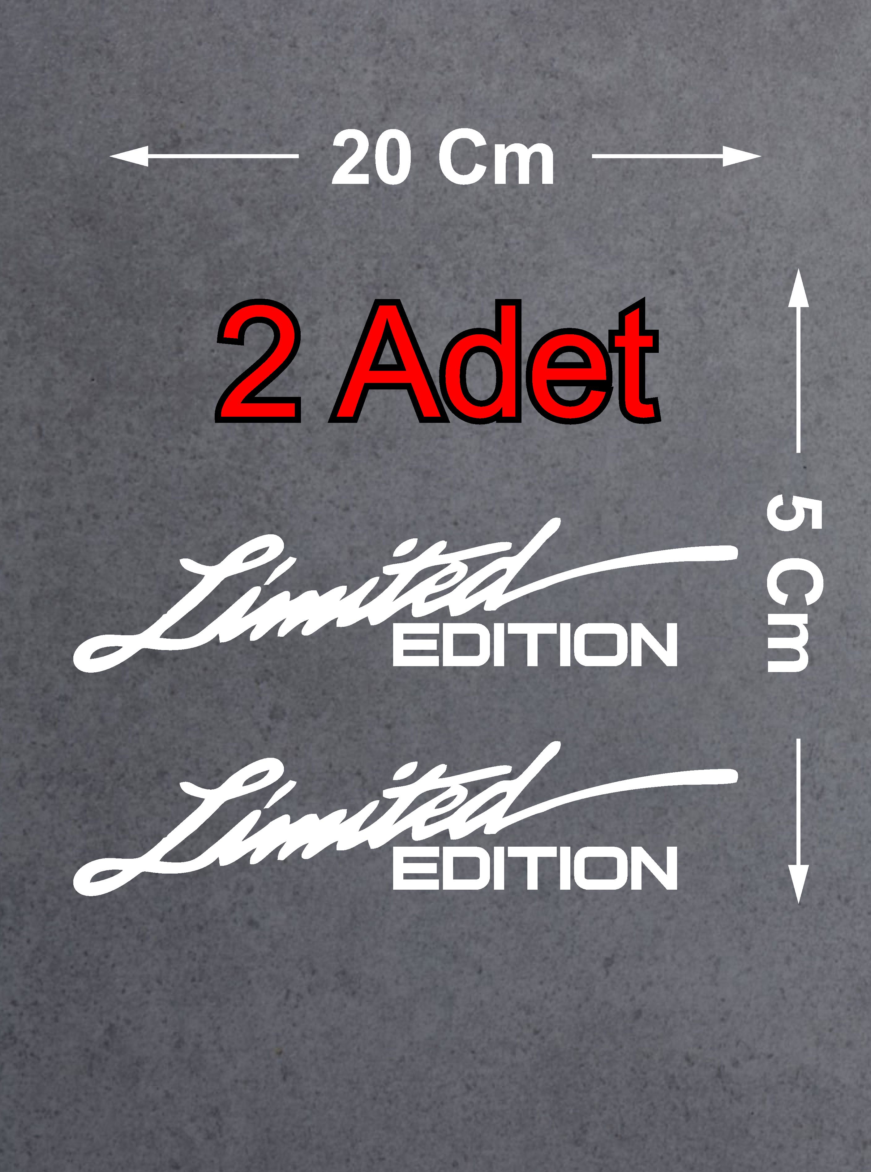 Li̇mi̇ted Edi̇ti̇on 2 Adet Sti̇cker - Araba Oto Motosi̇klet Karavan Cam Sti̇cker - 00305 12X2,5 Cm 
