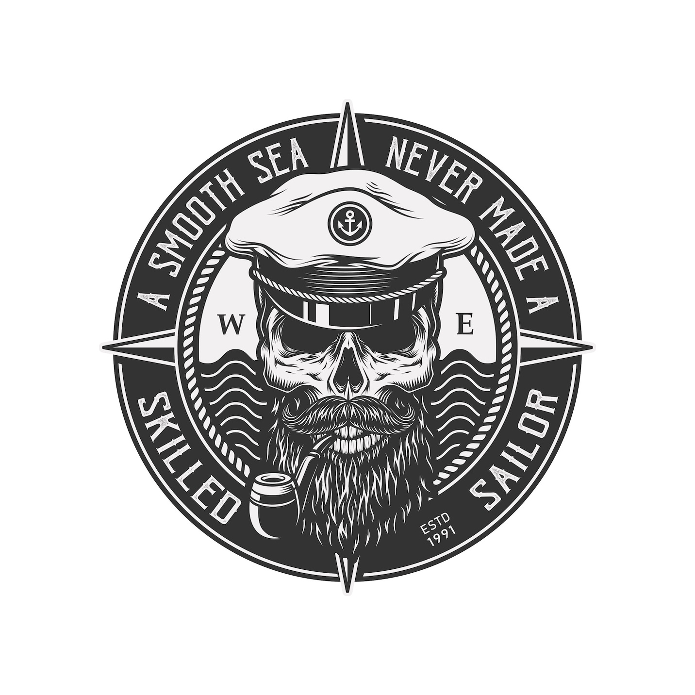 Pusula Korsan Gemi̇ci̇ Compass Sti̇cker 01765 60X60 Cm