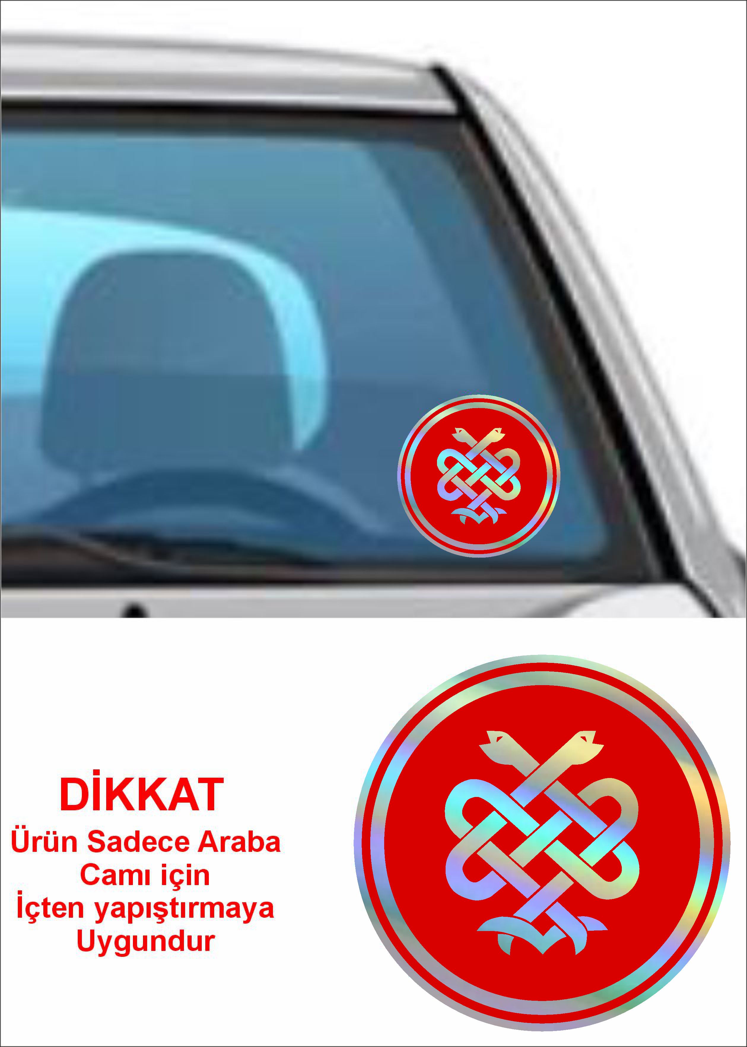 Doktor Logosu Sti̇cker, Hologramlı Jan Janlı Araba Camı İçten Yapıştırmalı, 01538 10X10 Cm 