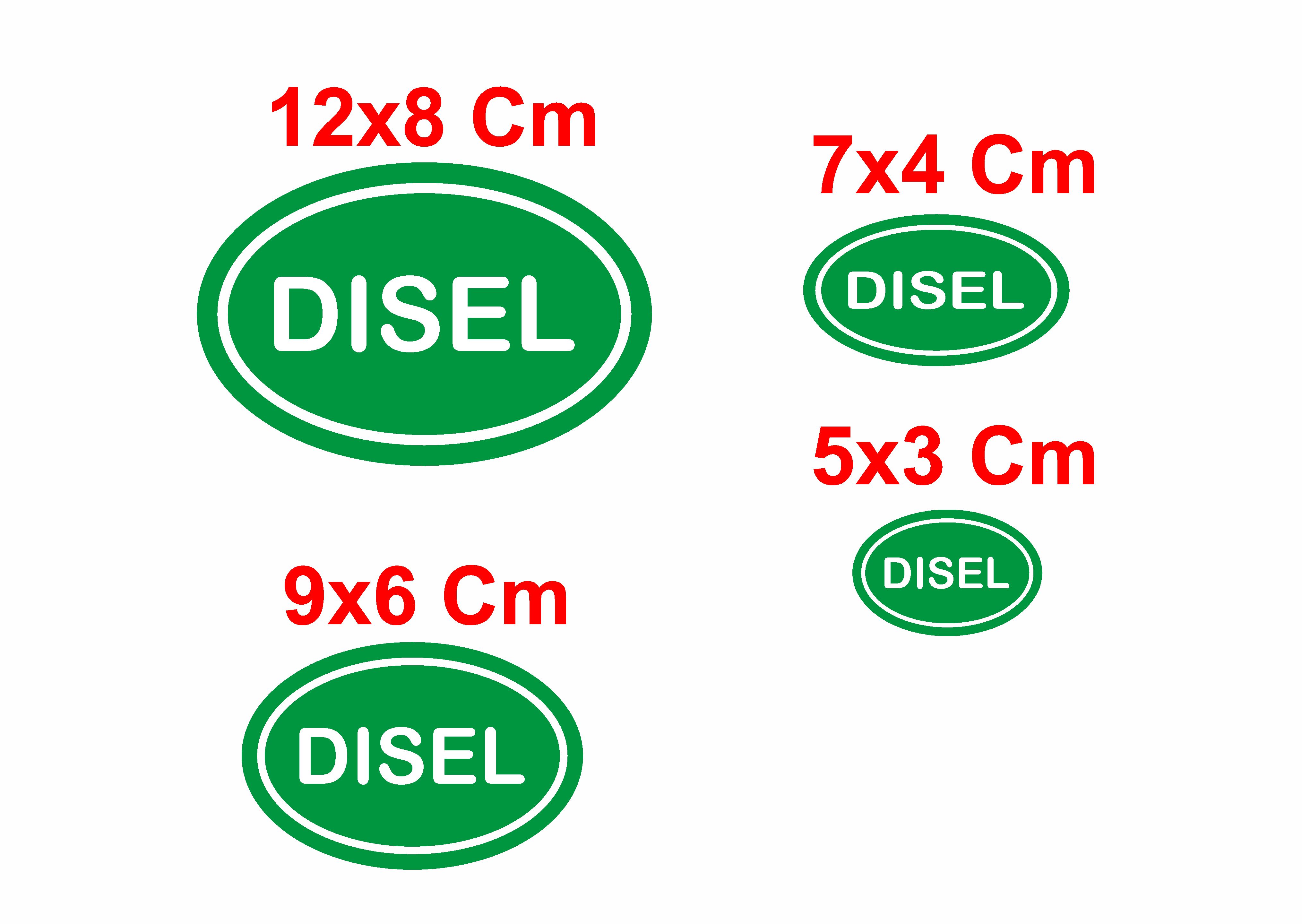 Sticker Dizayn Diesel İşareti Sticker - Araba Oto Motosiklet Karavan Cam Sticker - 00324 10X3 Cm 