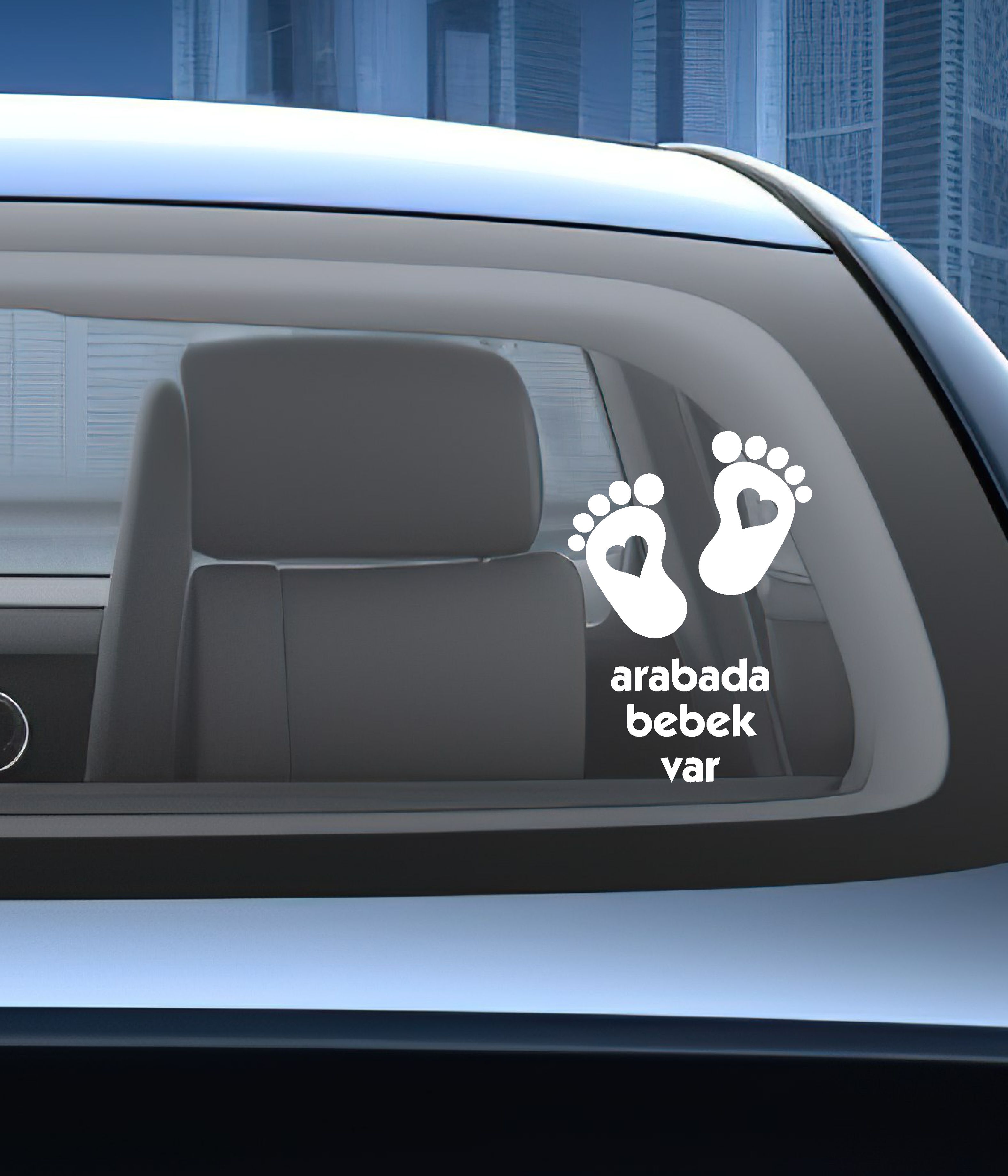 Arabada Bebek Var Sti̇cker Araba Oto Motosi̇klet Karavan Sti̇cker 02502 25X17 Cm 