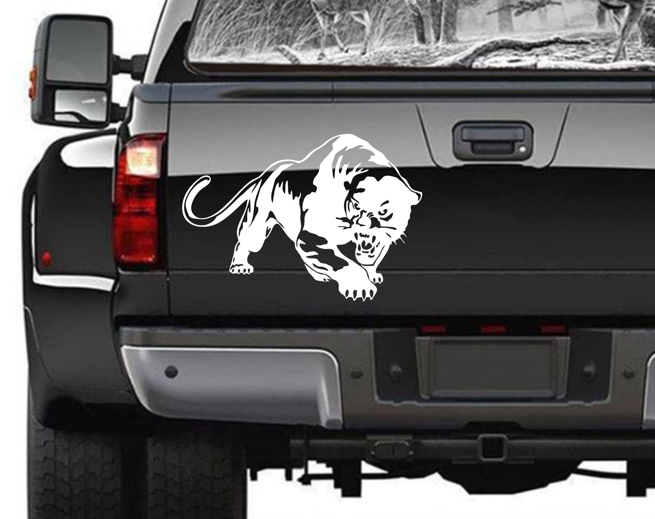 Vahşi̇ Puma Kaplan Panter Sti̇cker, Araba Oto Motosi̇klet Karavan Sti̇cker 02519 15X11 Cm 