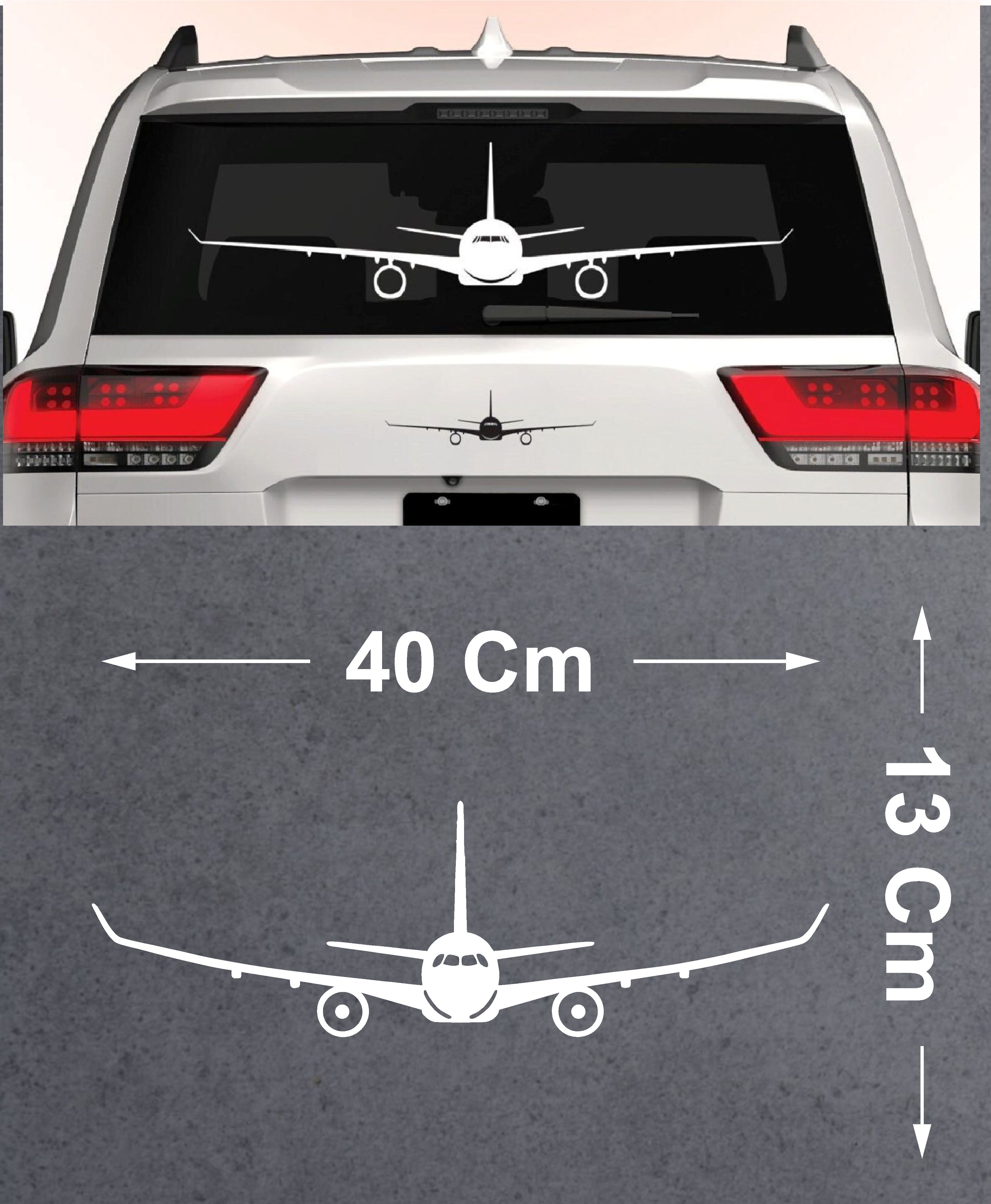 Ai̇rbus A220 Uçak Sti̇cker - Araba Oto Motosi̇klet Karavan Cam Arka Cam Sti̇cker - 00329 12X4 Cm 