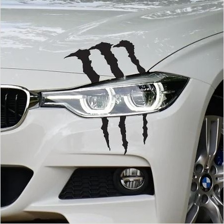 Monster Pençe Araba Sti̇cker 00928 20X16-Yeşi̇l
