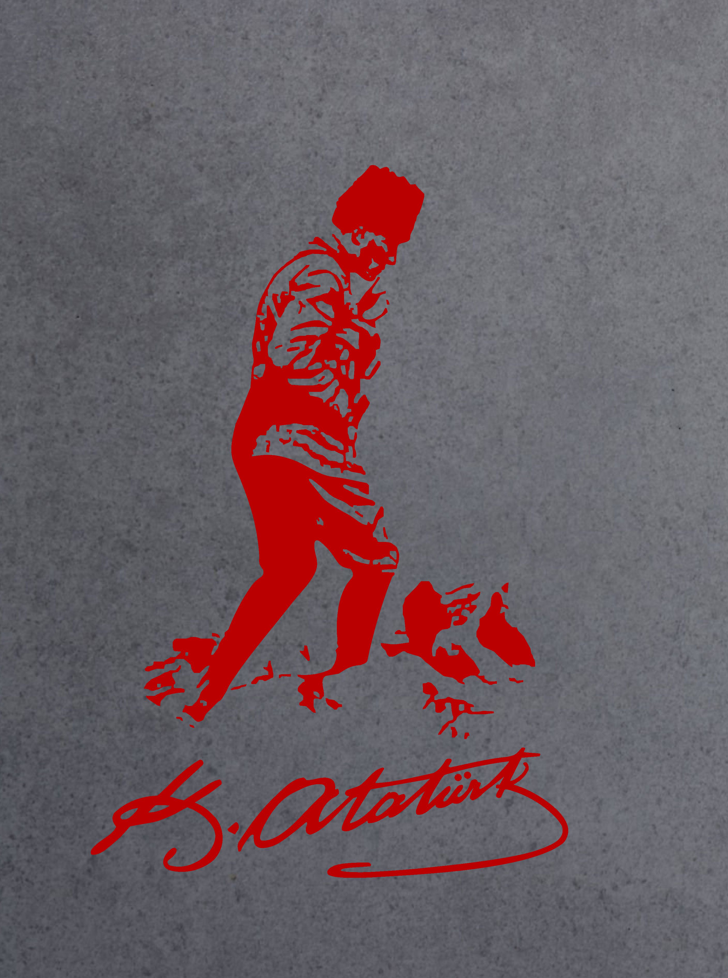 Mustafa Kemal Atatürk Kocatepe Si̇lüet Sti̇cker - Araba Oto Motosi̇klet Karavan Sti̇cker 00617 15X10 Cm 