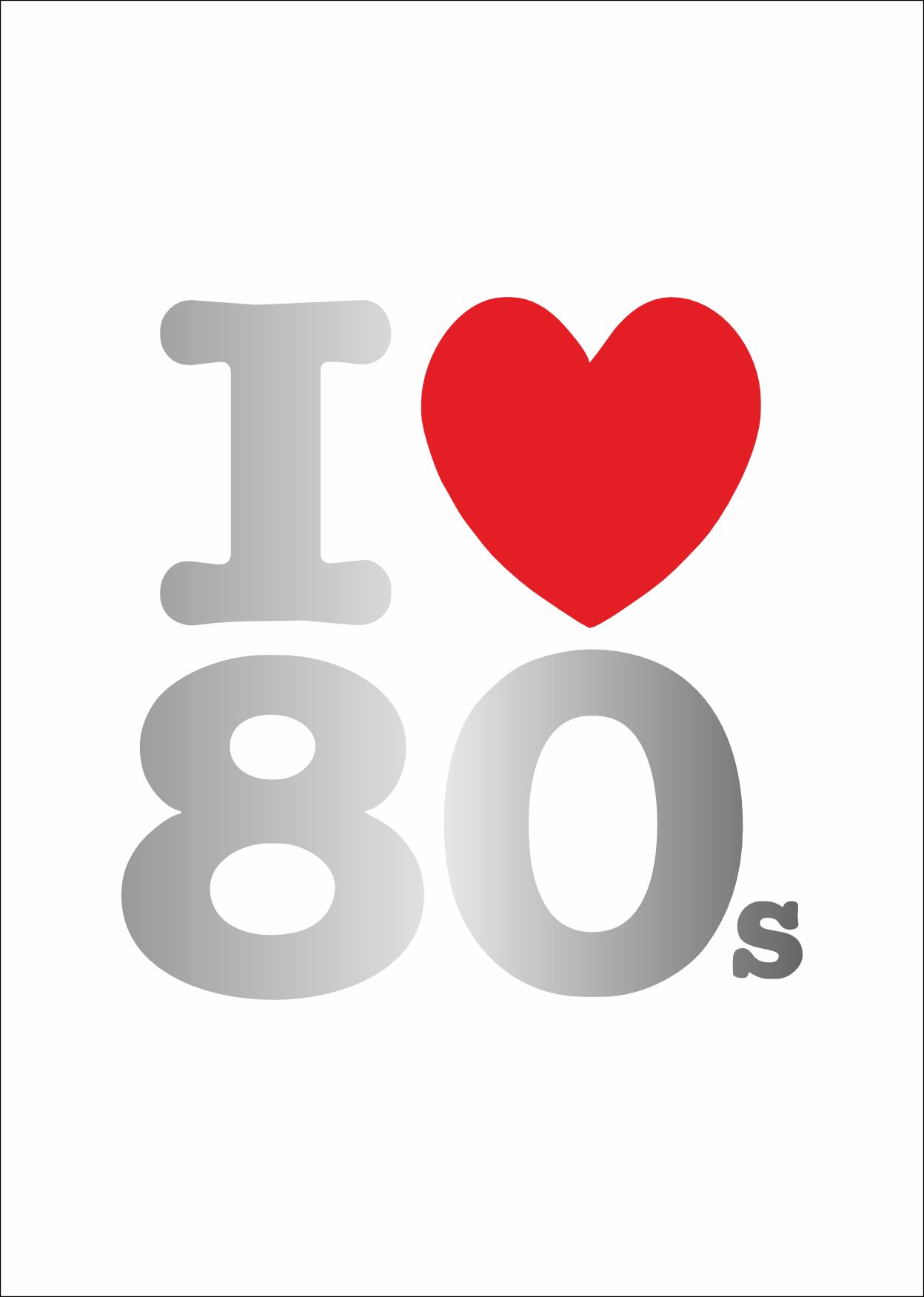 I Love 80 S Sti̇cker - Araba Oto Öotosi̇klet Karavan Cam Sti̇cker - 00043 12X11 Cm 