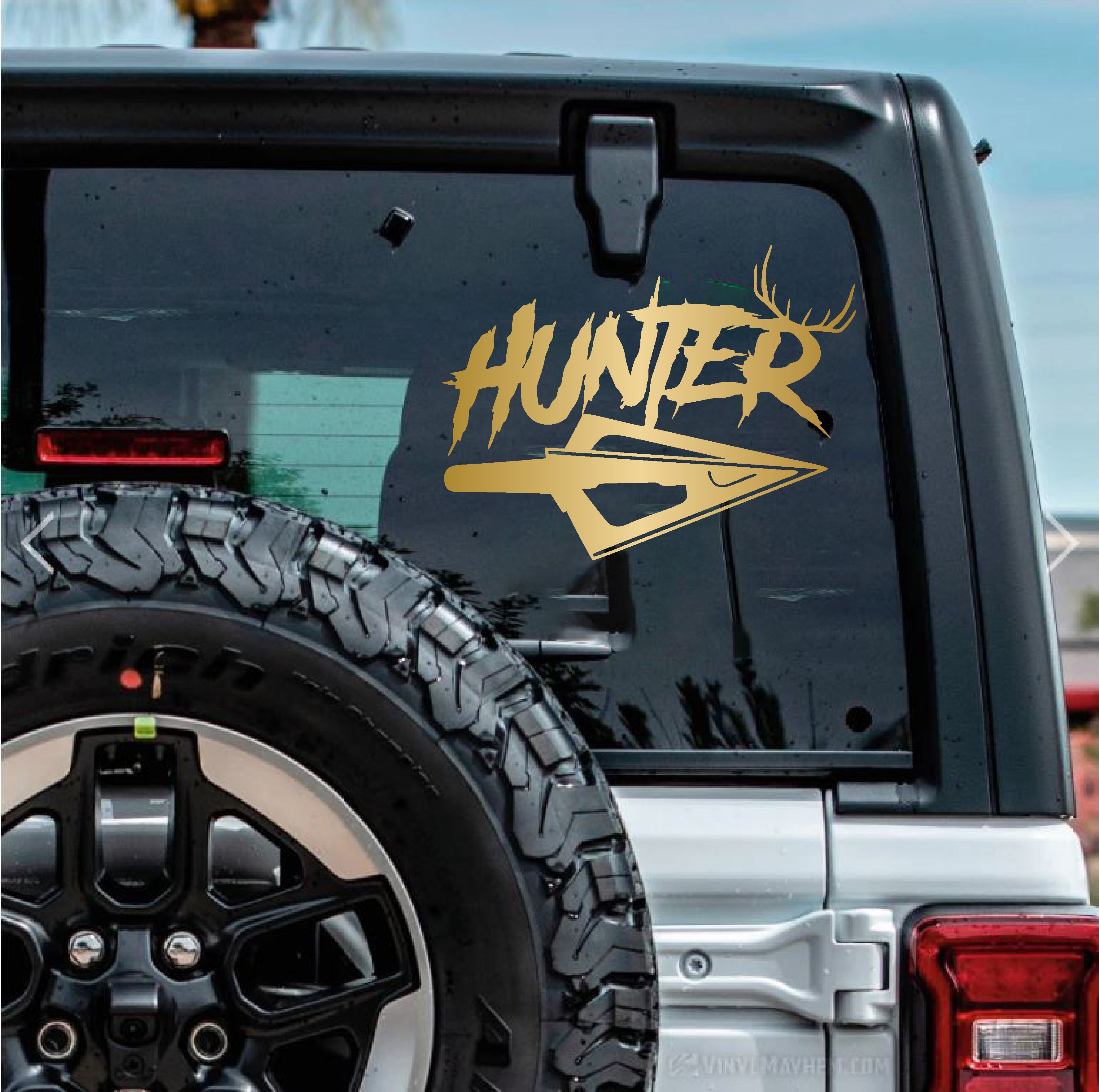 Hunter Avcı Sti̇cker - Araba Oto Motosi̇klet Karavan Cam Sti̇cker - 00267 10X8 Cm 