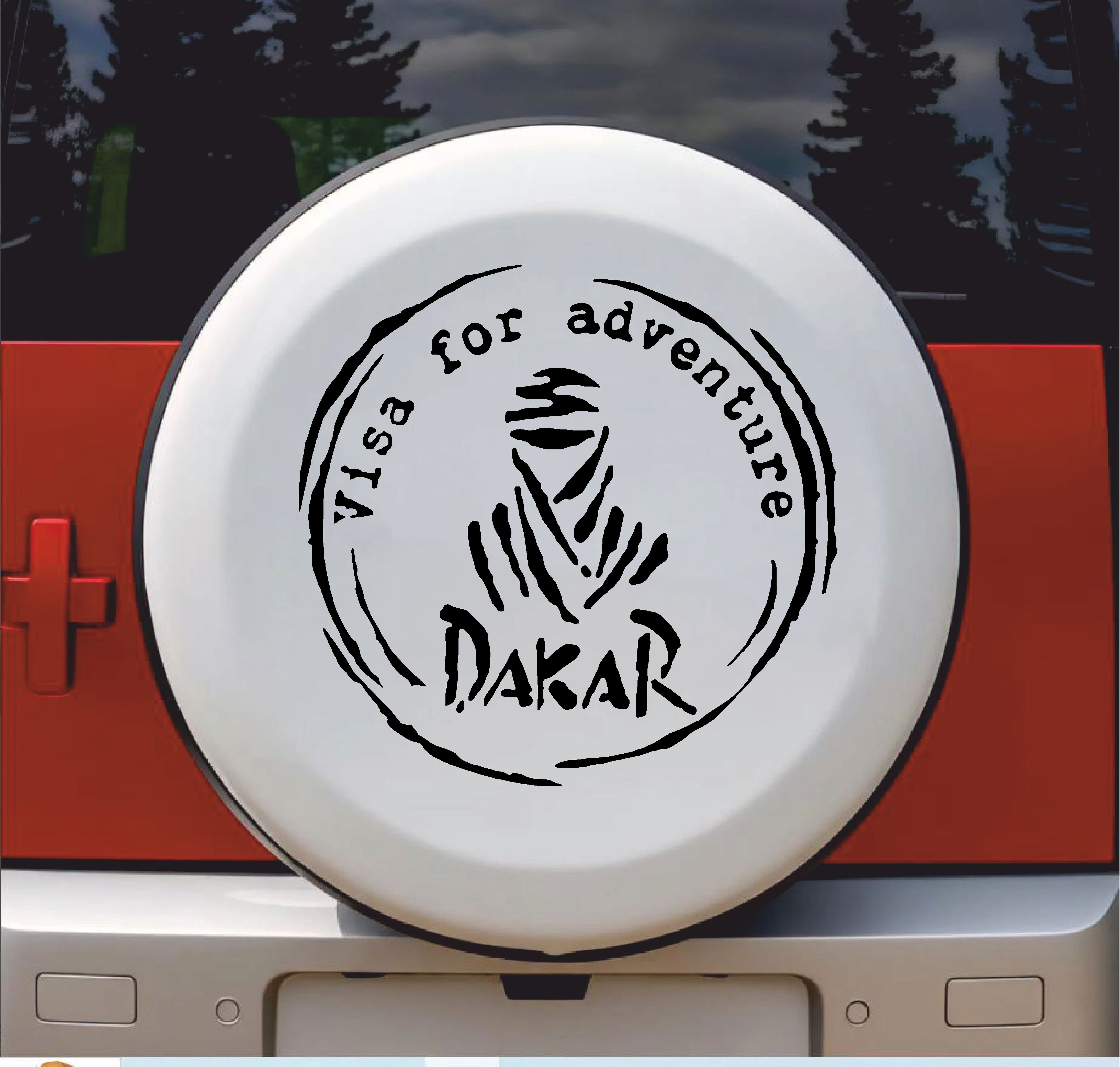 Dakar Adventure Sti̇cker - 4X4 Off Road Kamp Adventure Sti̇cker - Araba Oto Motosi̇klet Karavan Cam Sti̇cker - 00079 15X15 Cm 