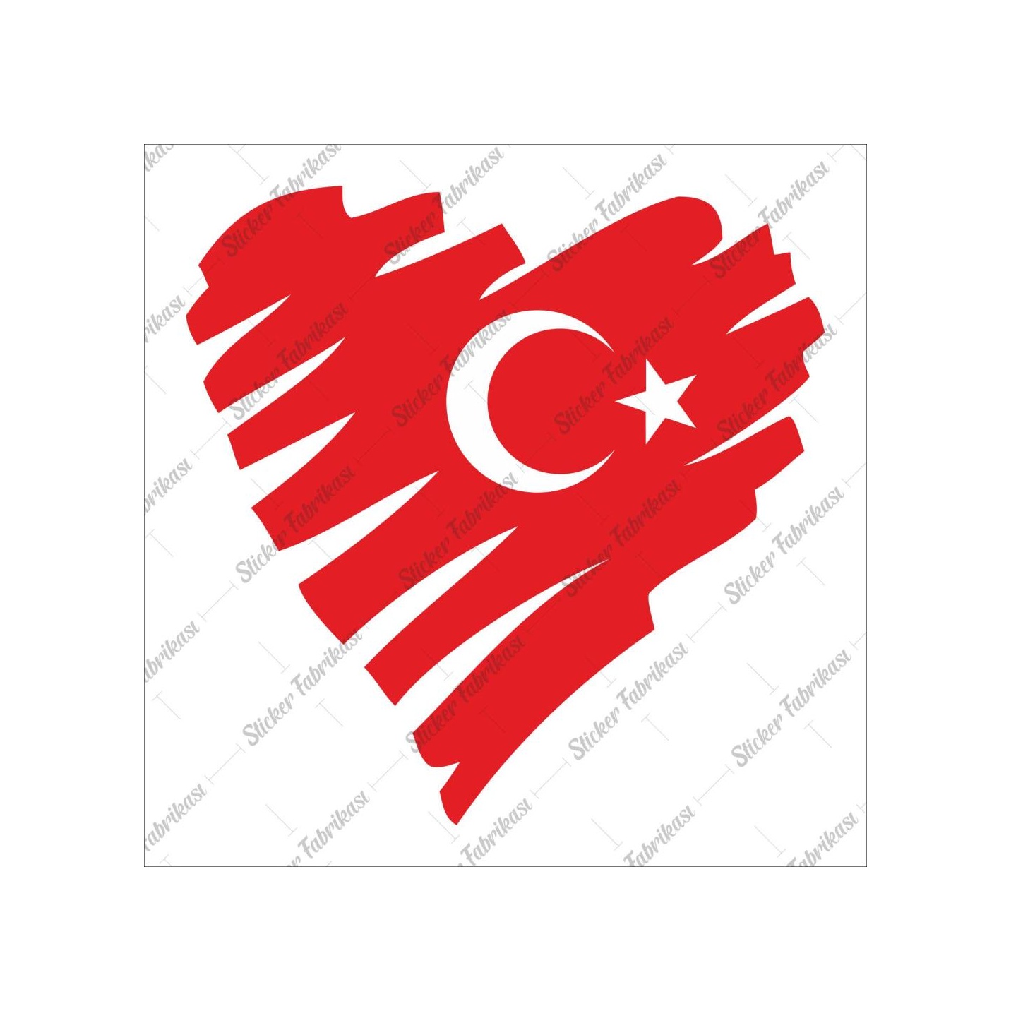 Türk Bayrağı Sti̇cker 00202 22X22