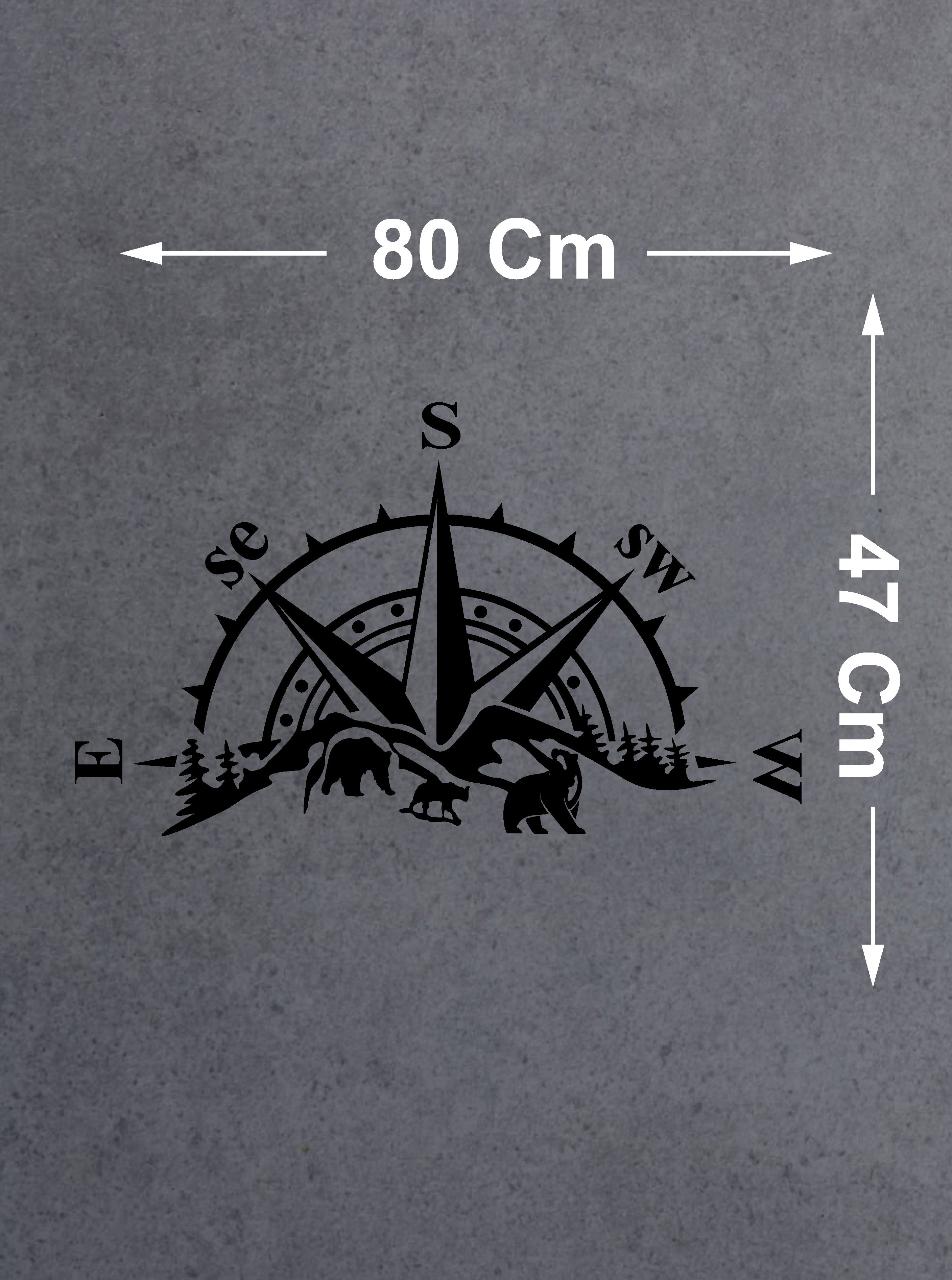 Pusula, Off Road 4X4, Kamp, Adventure Doğa Sti̇cker, Karavan Pi̇ckup Arazi̇ Suv Sti̇cker 02514 30X18 Cm 