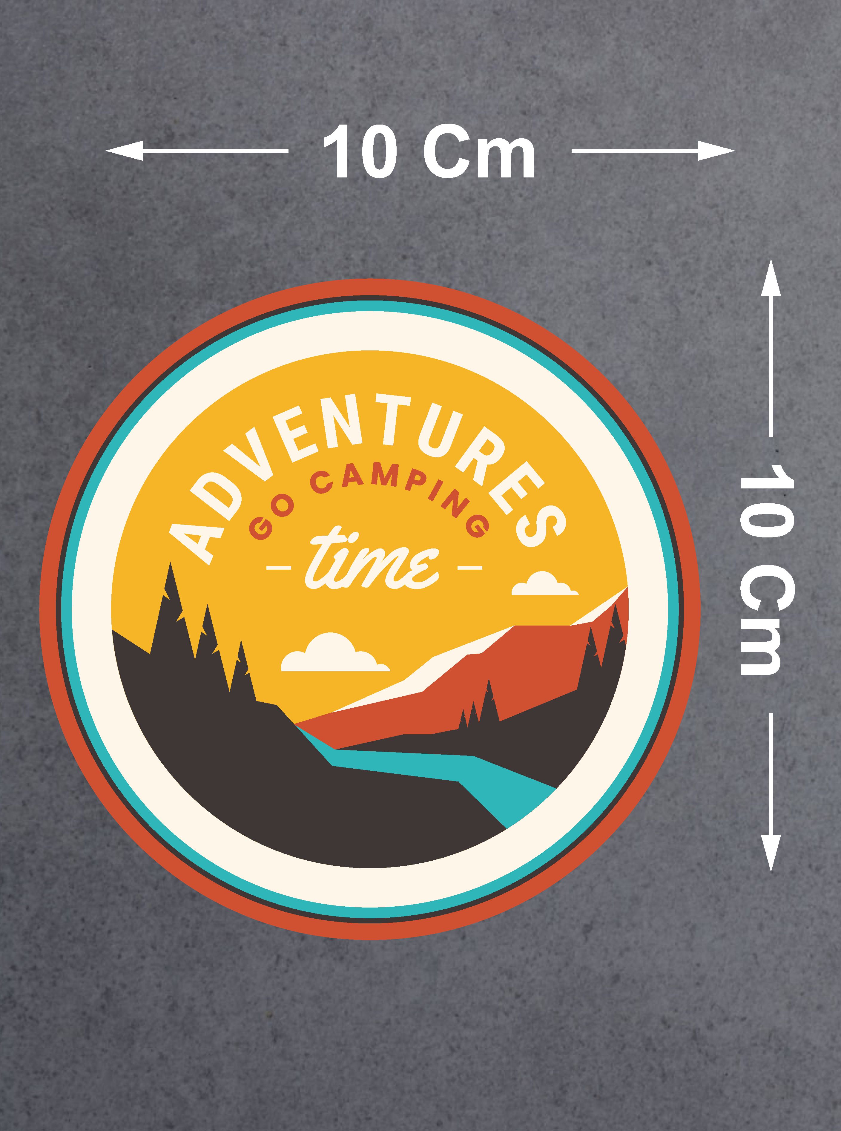 Adventure Time Kamp Sticker - 4X4 Off Road Kamp Sticker - Araba Oto Motosiklet Karavan Cam Sticker - 00113 10X10 Cm 
