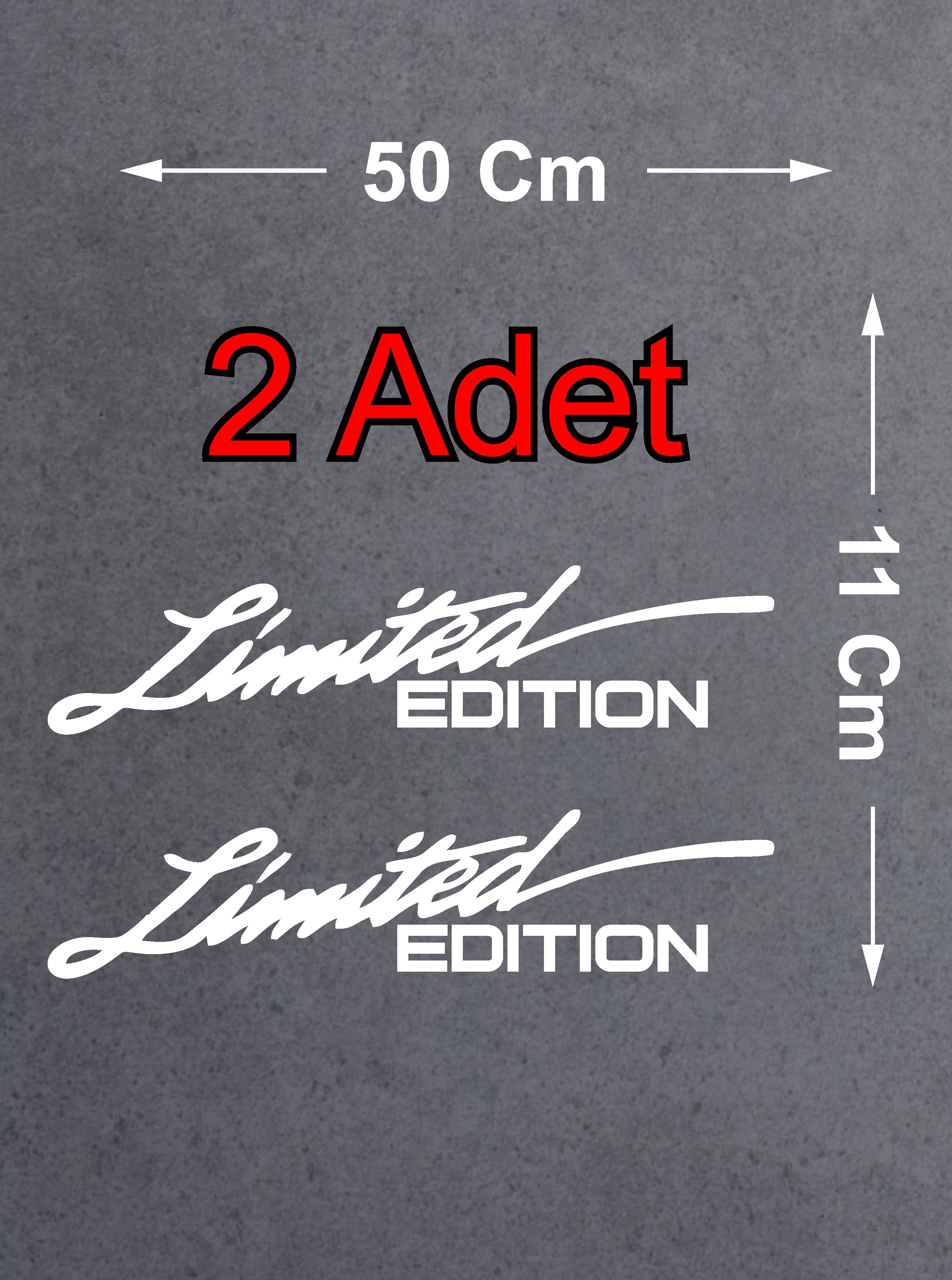 Li̇mi̇ted Edi̇ti̇on 2 Adet Sti̇cker - Araba Oto Motosi̇klet Karavan Cam Sti̇cker - 00305 12X2,5 Cm 