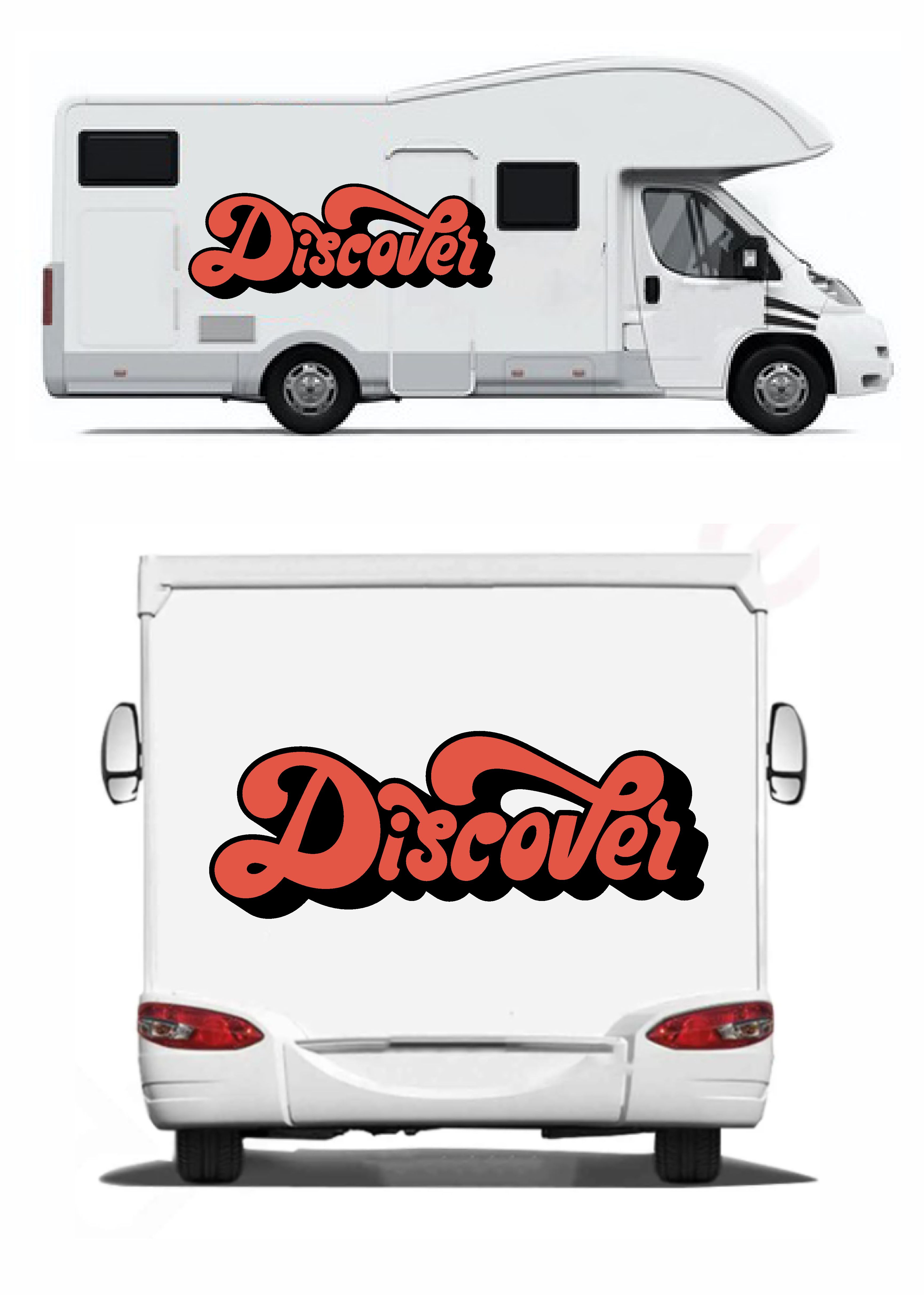 Di̇scover Sti̇cker - 4X4 Off Road Adventure Kamp Avcı Sti̇cker - Araba Oto Cam Karavan Motosi̇klet Sti̇cker - 00050 12X4 Cm 