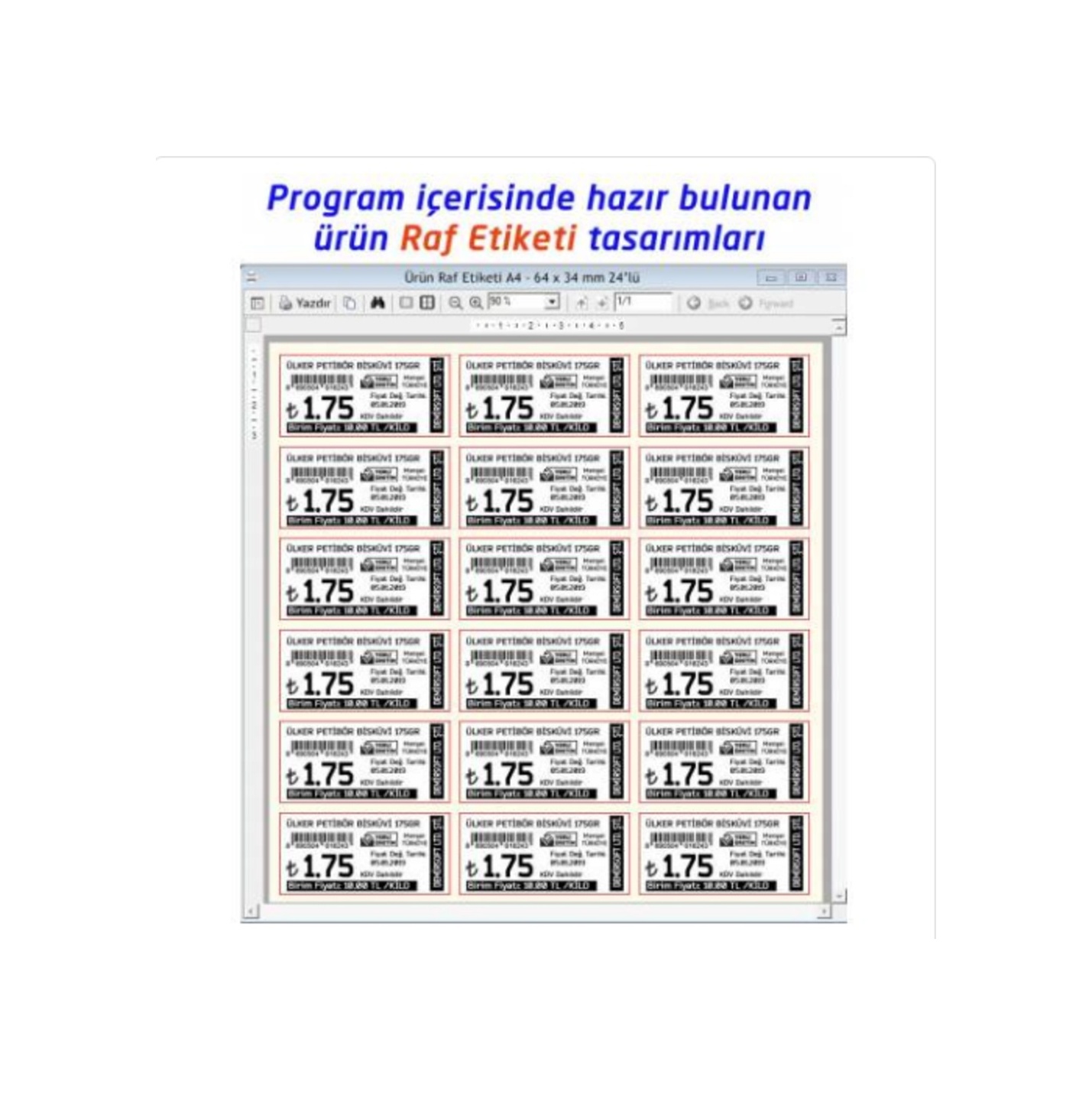 Demirsoft Market Mağaza Manav Terazi Pos Sistemi Dokunmatik Ekran