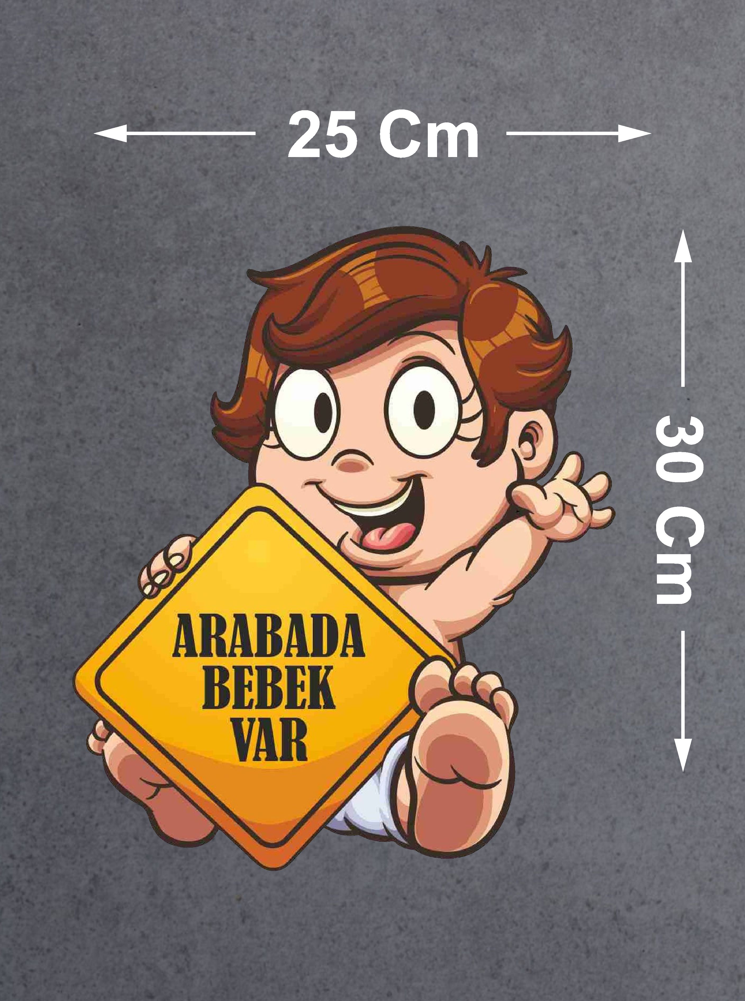 Arabada Bebek Var Sati̇cker - Araba Oto Cam Sti̇cker - 00299 10X8 Cm 