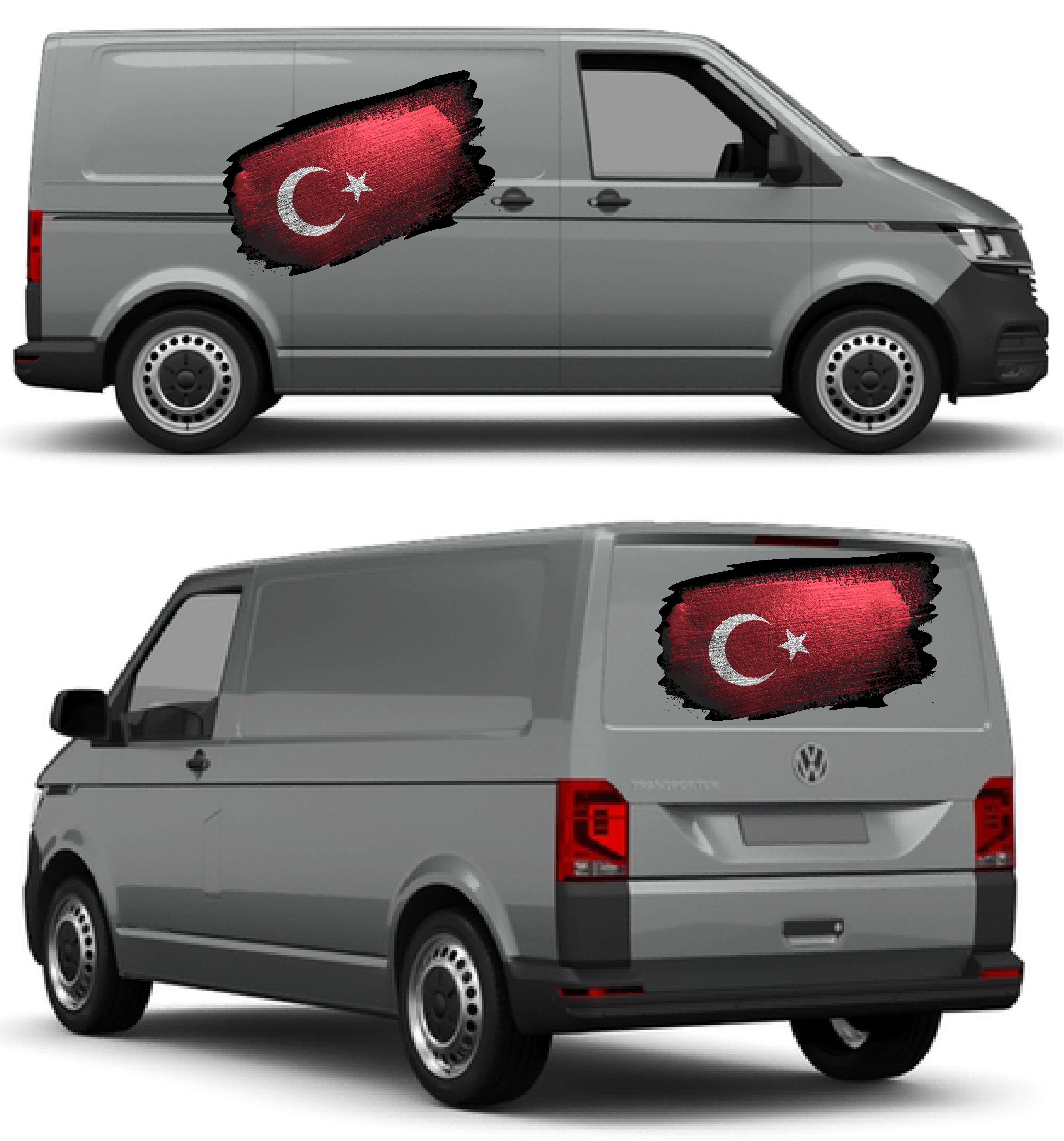 Türk Bayrağı Sti̇cker - Türk - Bayrak - Ay Yıldız Sti̇cker - Araba Oto Motosi̇klet Karavan Cam Kask Sti̇cker - 01969 10X6 Cm 