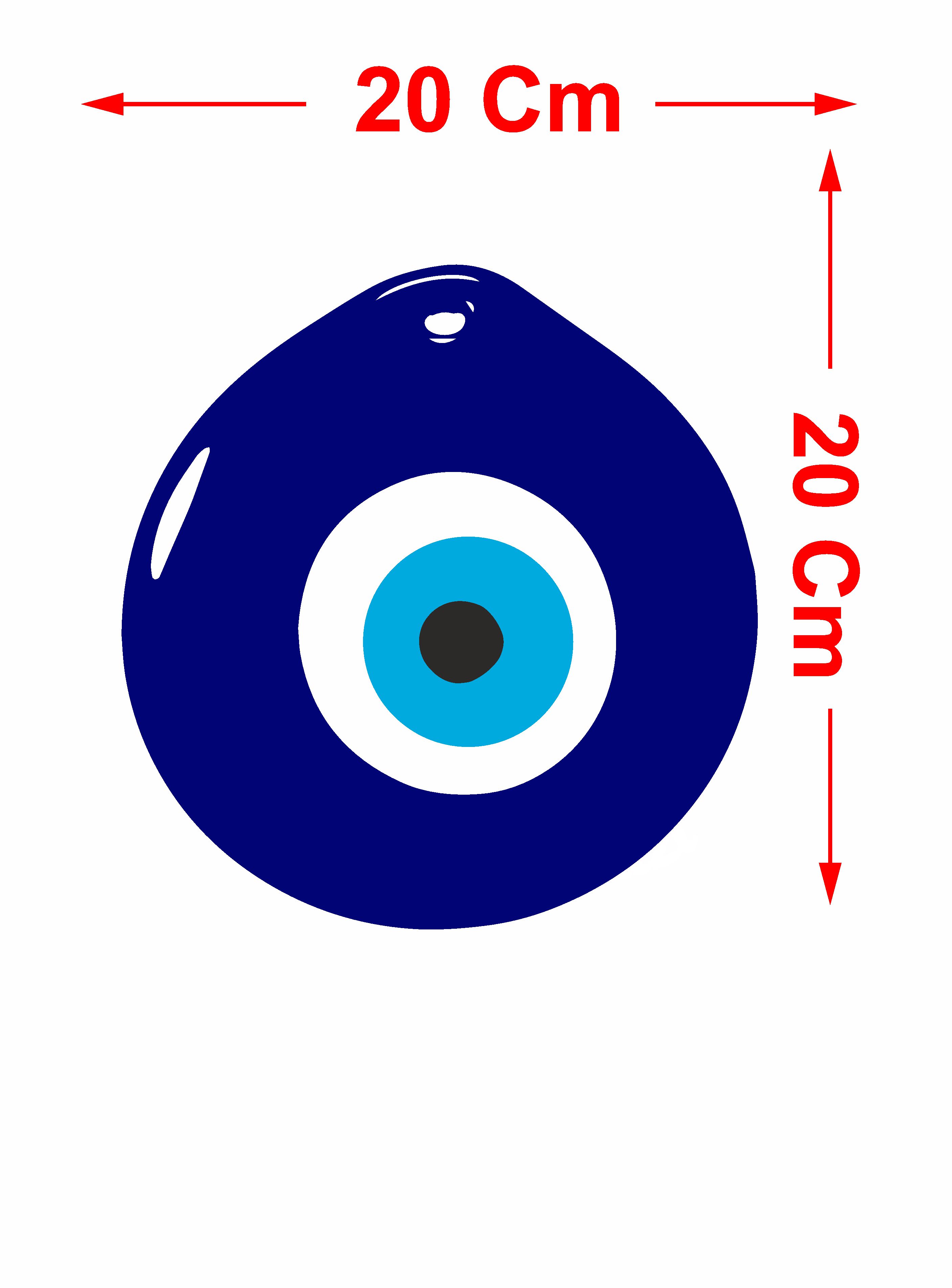 Nazar Boncuğu Sti̇cker Araba Oto Motosi̇klet Karavan Sti̇cker Eti̇ket 00005 50X50 Cm 