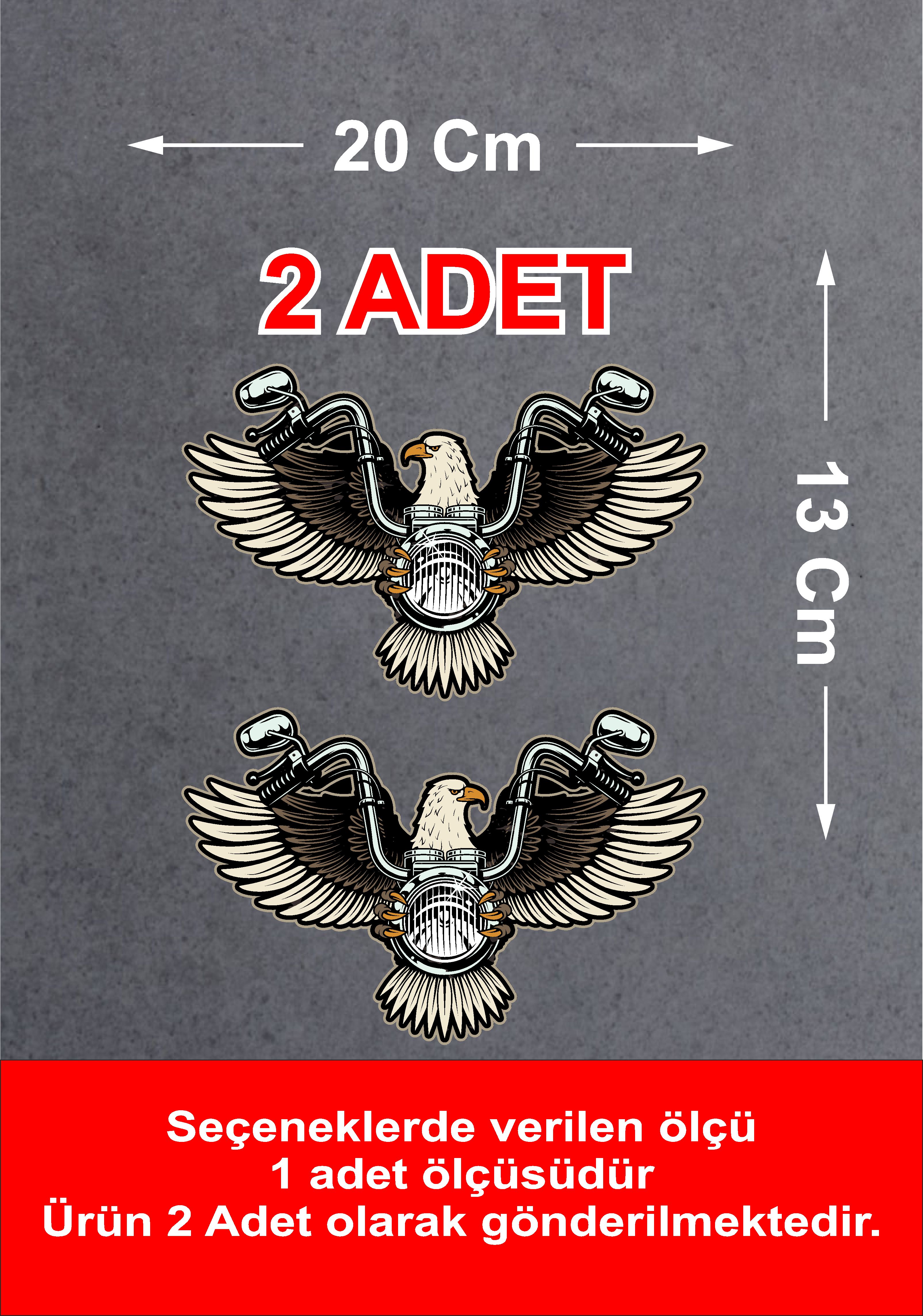 Chopper Motosi̇klet Kartal Sti̇cker - Araba Oto Motosi̇klet Cam Sti̇cker - 02141 10X6 Cm 