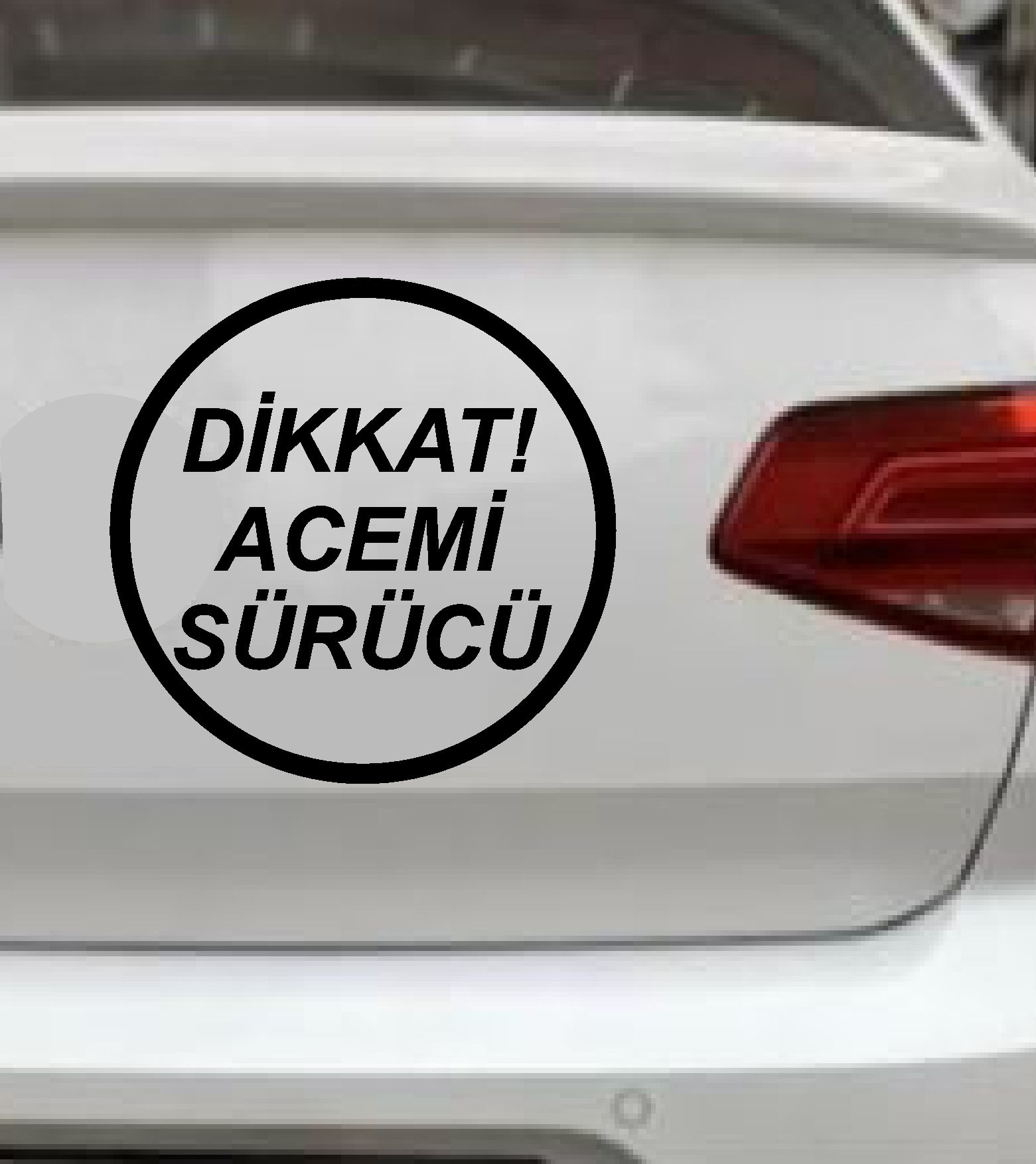 Di̇kkat Acemi̇ Sürücü Sti̇cker - Araba Oto Motosi̇klet Sti̇cker 00167 15X15 Cm 