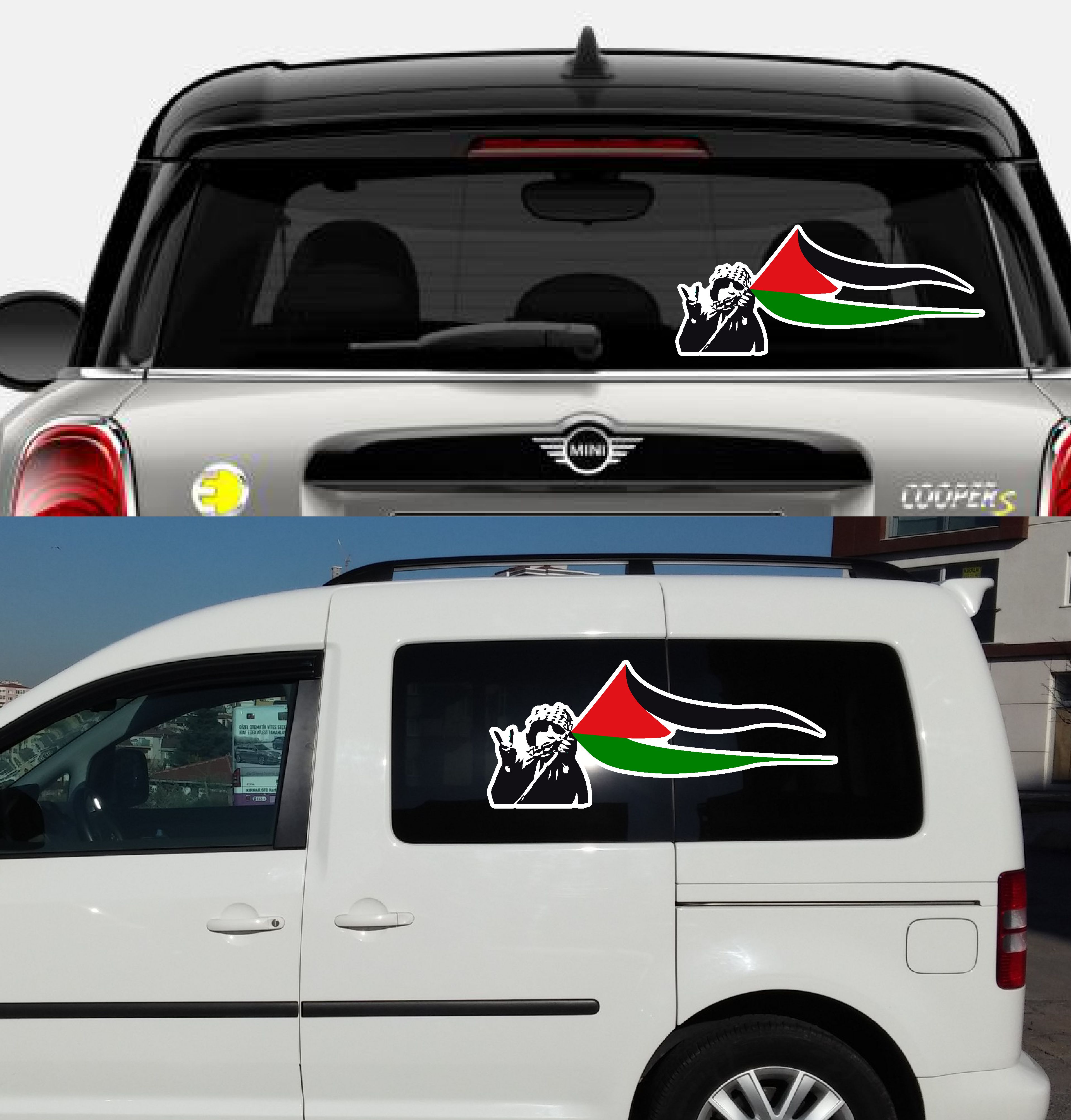 Özgür Fi̇li̇sti̇n Sti̇cker - Free Palesti̇ne - Sti̇cker - Araba Oto Motosi̇klet Karavan Sti̇cker - 02509 50X20 Cm