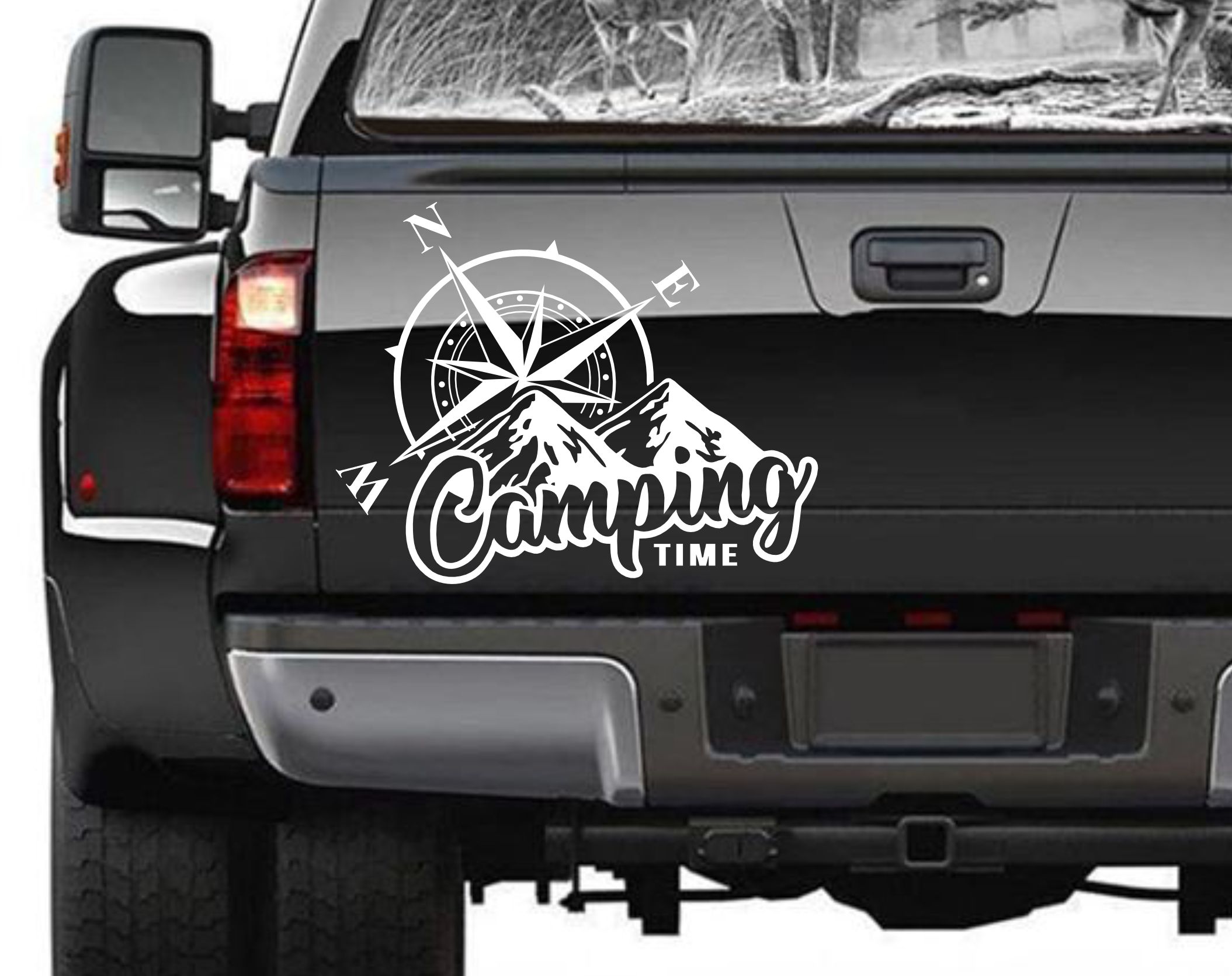 Kamp Ve Pusula Sti̇cker - 4X4 Off Road Adventure Sti̇cker - Araba Oto Motosi̇klet Karavan Cam Sti̇cker - 02166 25 Cm 