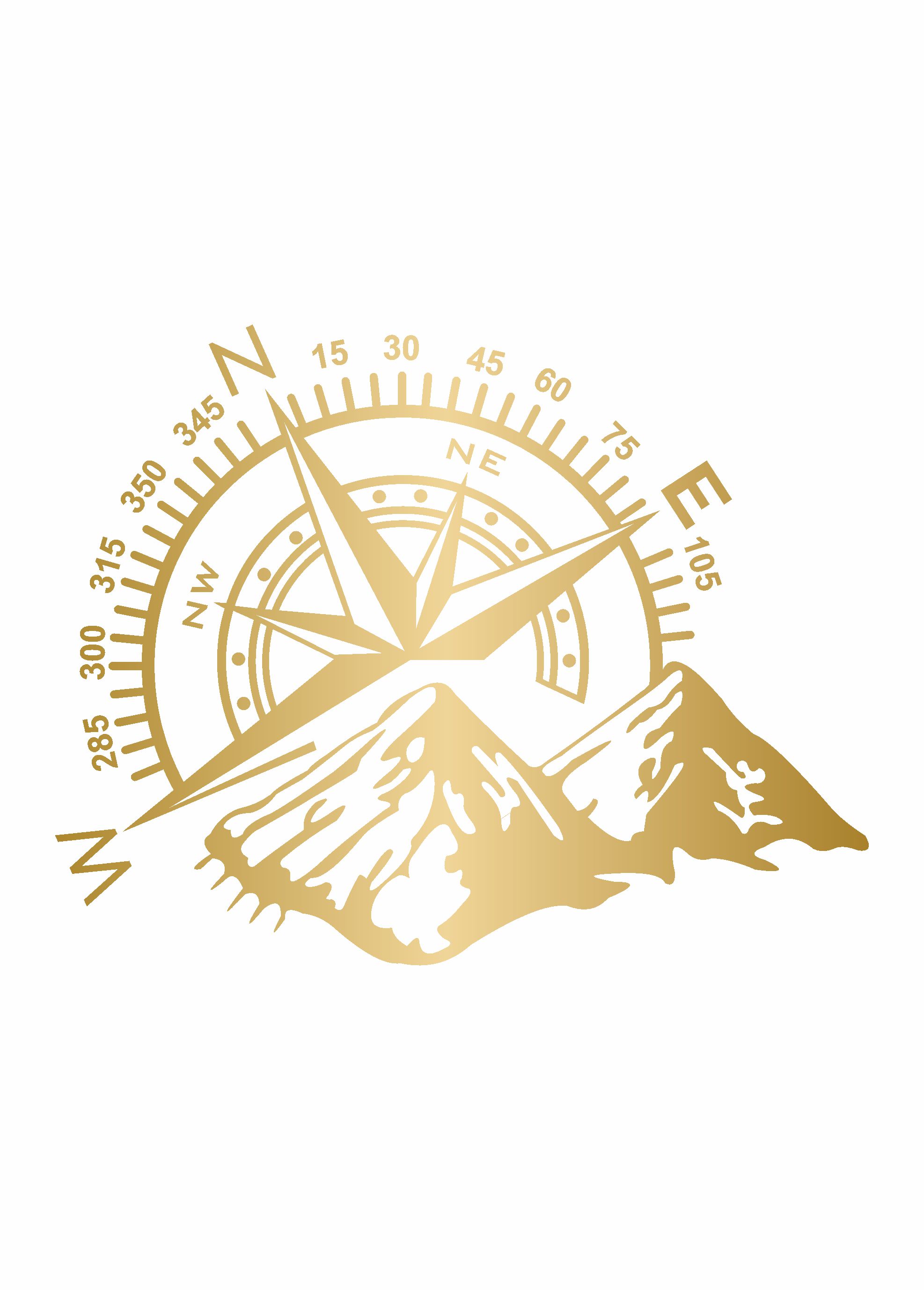 Pusula Ve Dağ Sti̇cker, Off Road Kamp Adventure Kamp Sti̇cker, Araba Oto Karavan Pi̇ckup Sti̇cker 02522 15X12 Cm 