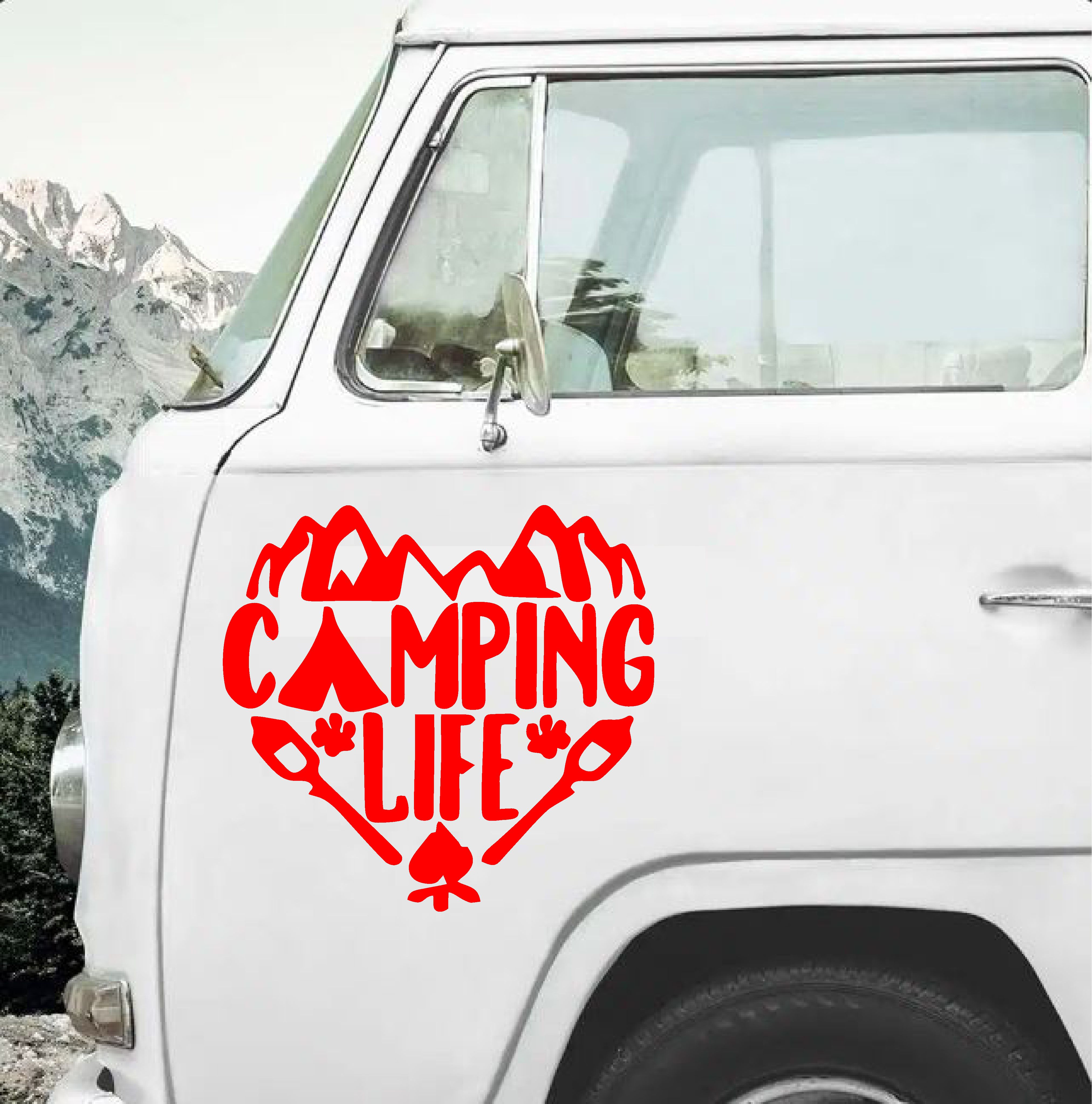 Kamp Sti̇cker - Campi̇ng Li̇fe Camp Sti̇cker - Araba Oto Motosi̇klet Karavan Cam Sti̇cker - 00129 12X11 Cm 