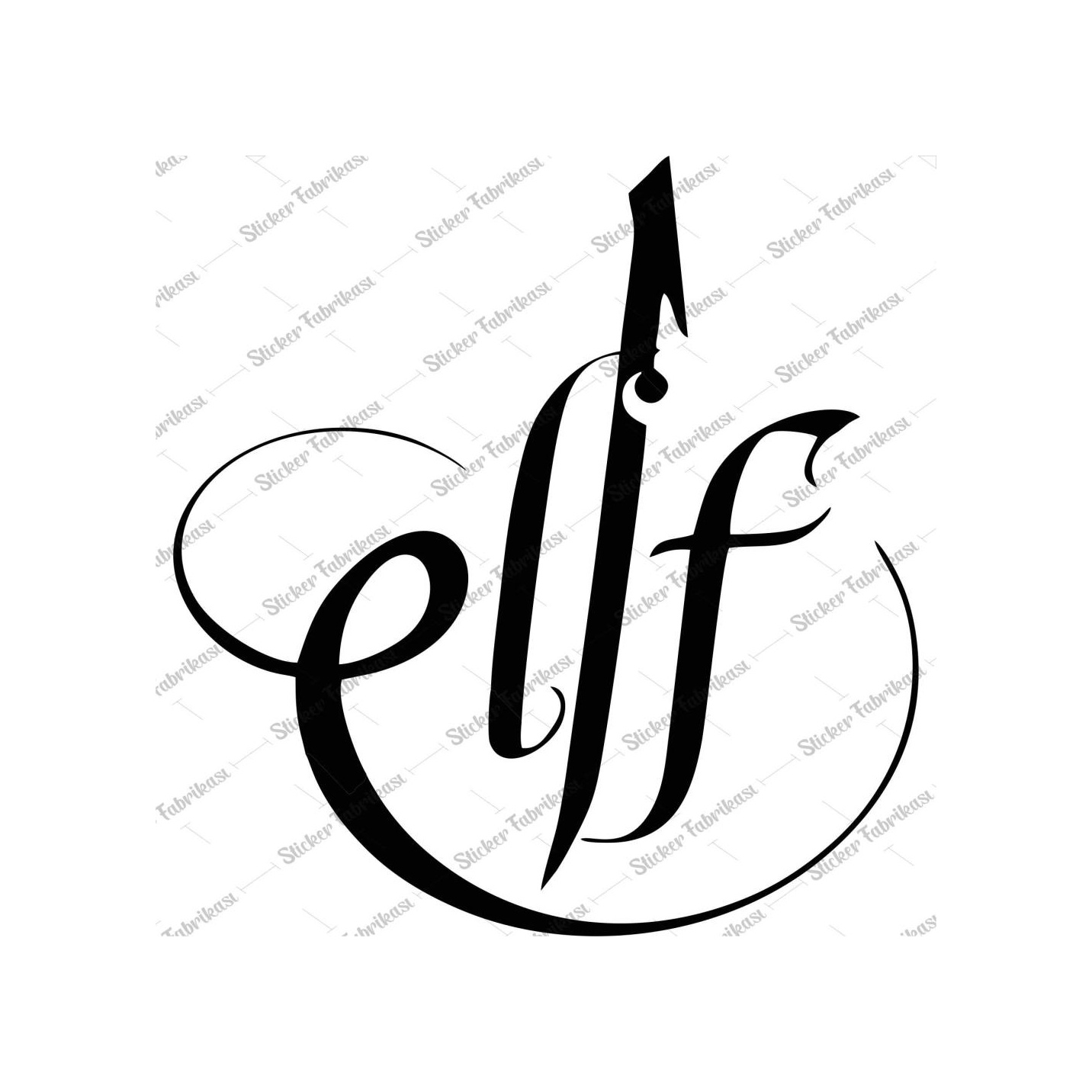 Eli̇f Arapça Harf Sti̇cker 00893 18X17-Kırmızı