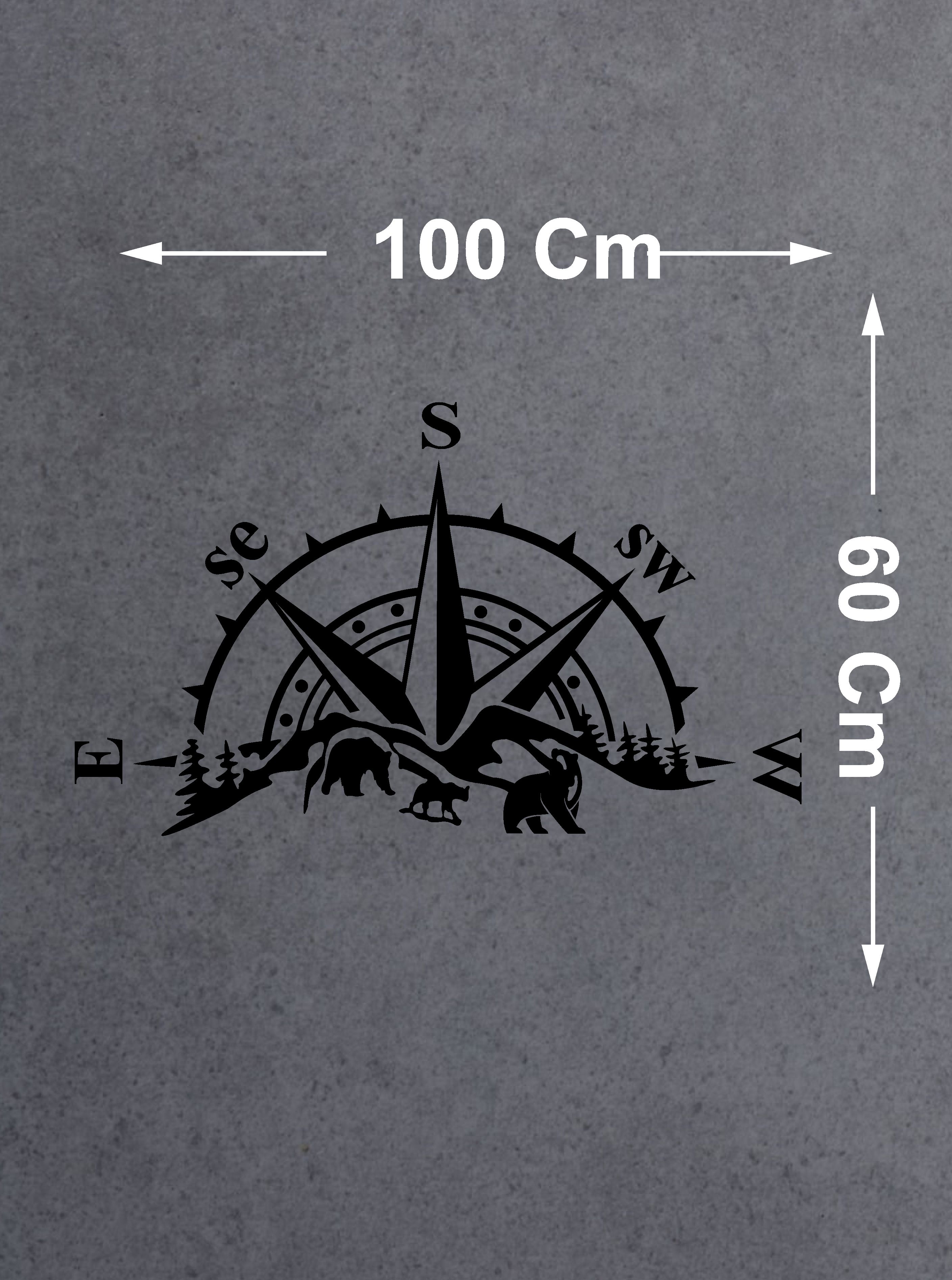 Pusula, Off Road 4X4, Kamp, Adventure Doğa Sti̇cker, Karavan Pi̇ckup Arazi̇ Suv Sti̇cker 02514 30X18 Cm 