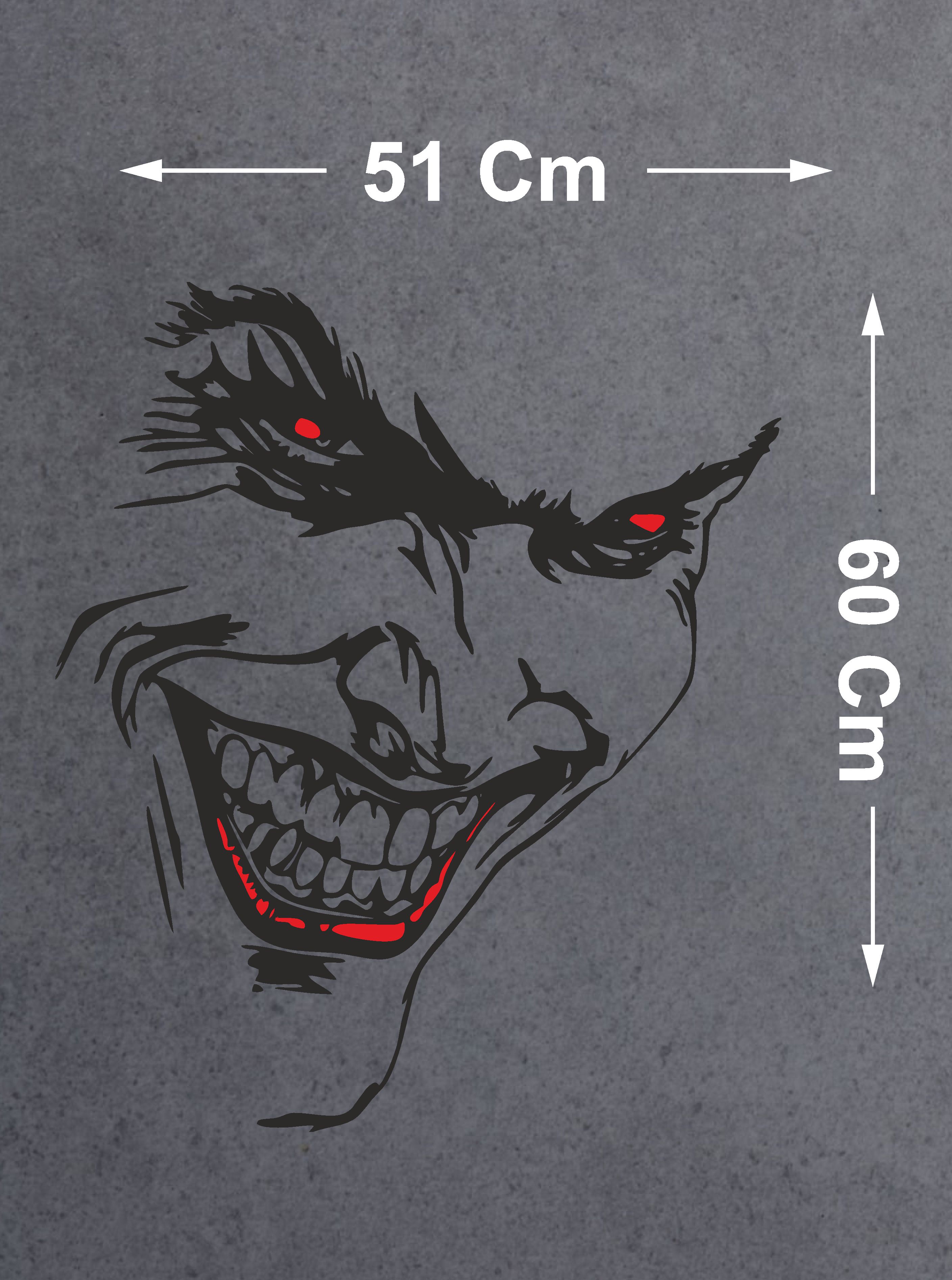 Joker Sti̇cker - Batman Gotham Ci̇ty Sti̇cker - Araba Oto Cam Motosi̇klet Karavan Sti̇cker - 00057 12X10 Cm 