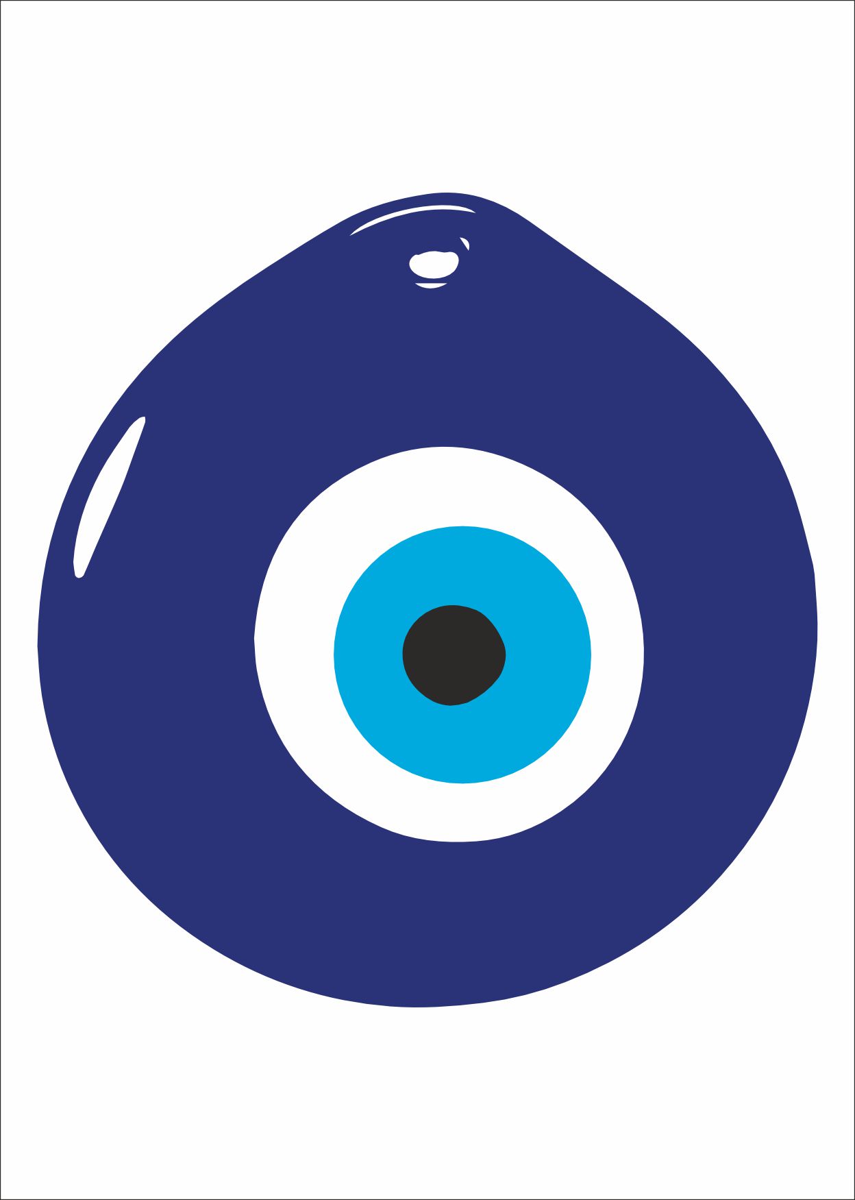 Nazar Boncuğu Sti̇cker Araba Oto Motosi̇klet Karavan Sti̇cker Eti̇ket 00005 50X50 Cm 