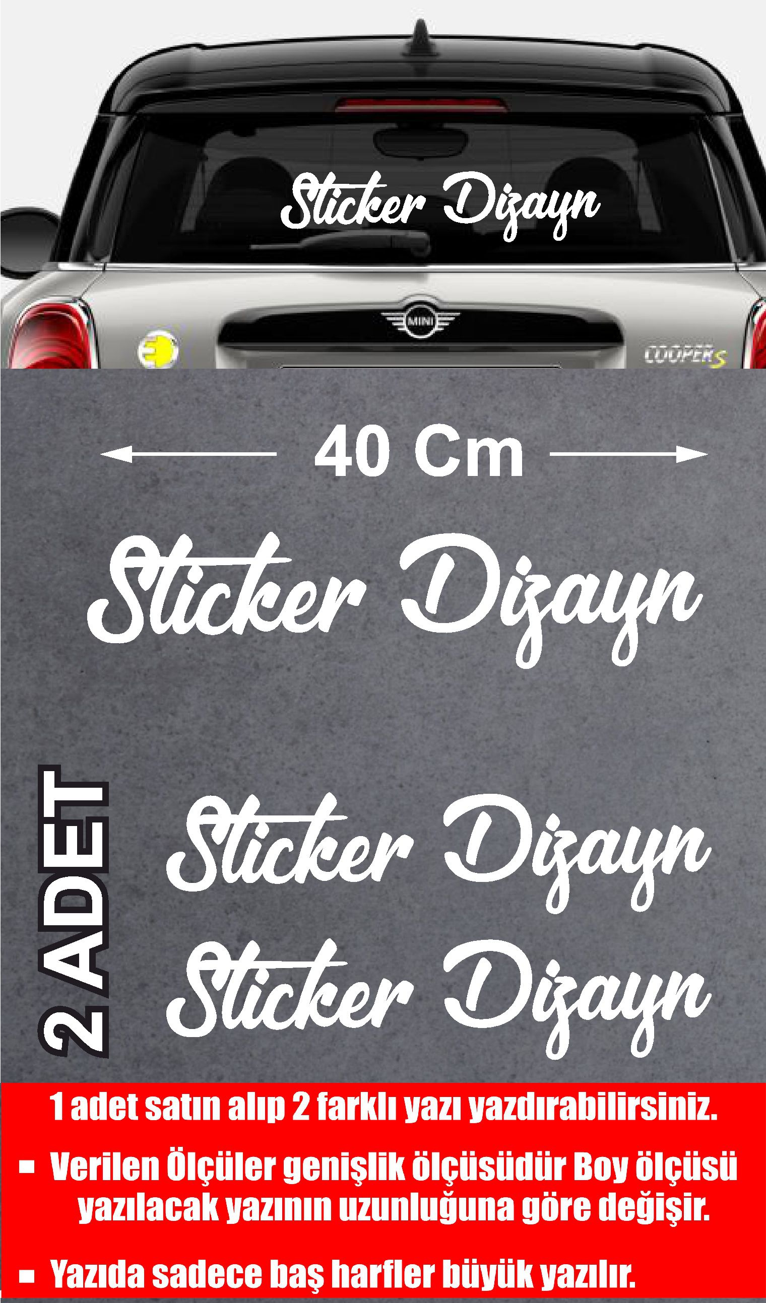 İsi̇m Soyi̇si̇m Sti̇cker - Ki̇şi̇sel Yazı Sti̇cker - 2 Adet Ki̇şi̇sel Ürün Ad Soyad Sti̇cker Araba Oto Motosi̇klet Karavan Sti̇cker 00121 12 Cm 