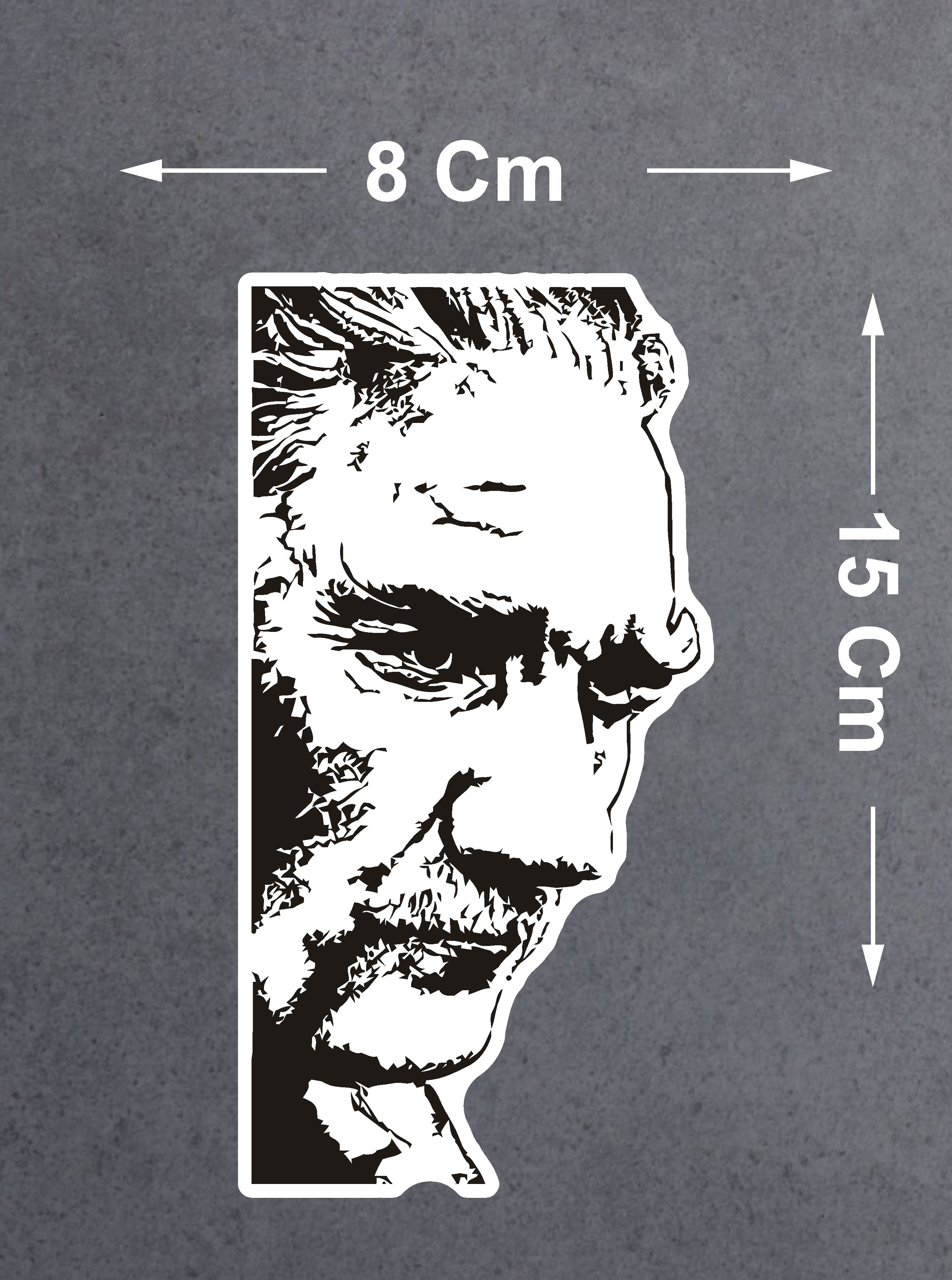 Mustafa Kemal Atatürk Sti̇cker - Atatürk Si̇lüet Sti̇cker - Araba Oto Cam Motosi̇klet Karavan Sti̇cker - 00018 12X6 Cm 