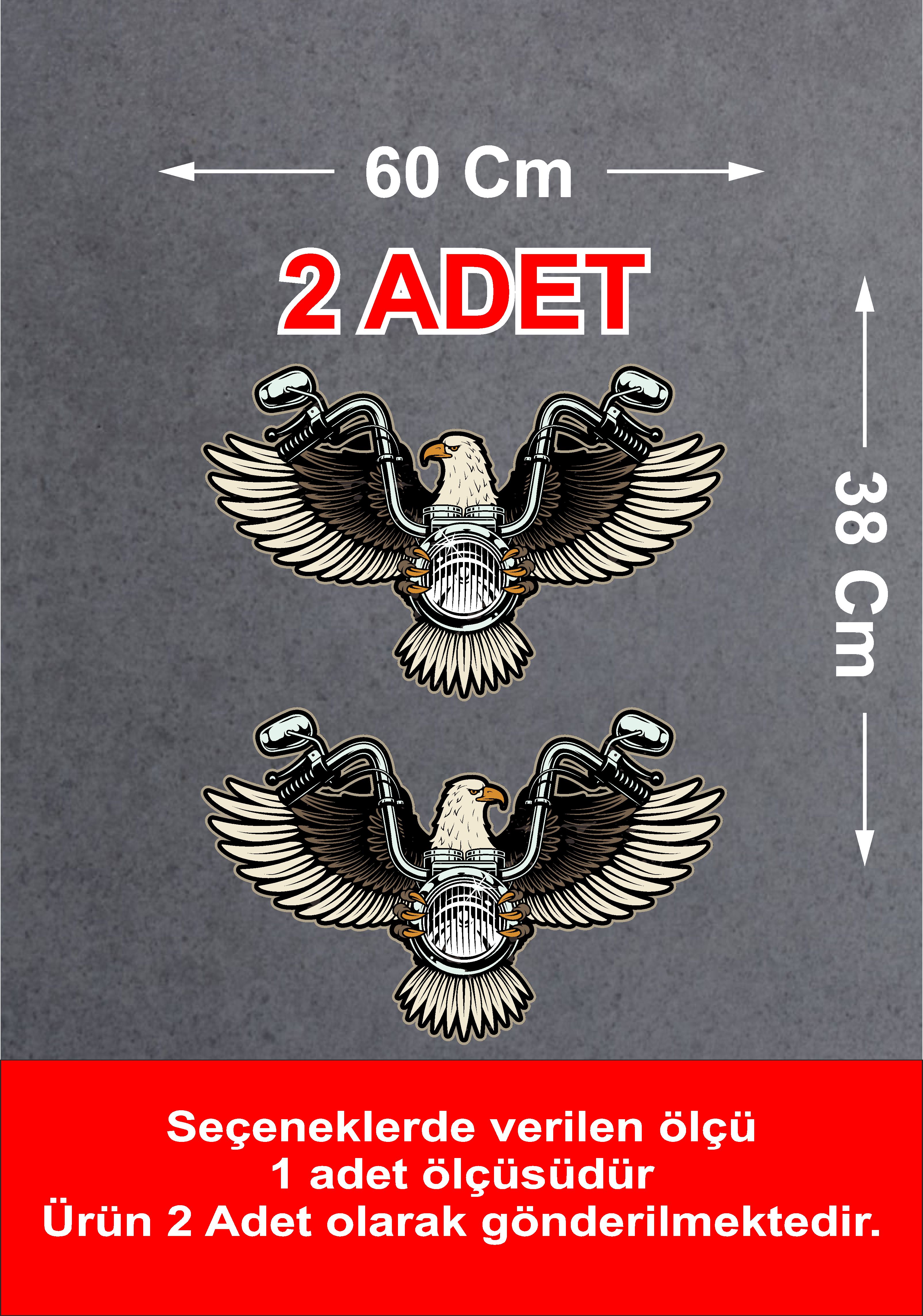 Chopper Motosi̇klet Kartal Sti̇cker - Araba Oto Motosi̇klet Cam Sti̇cker - 02141 10X6 Cm 