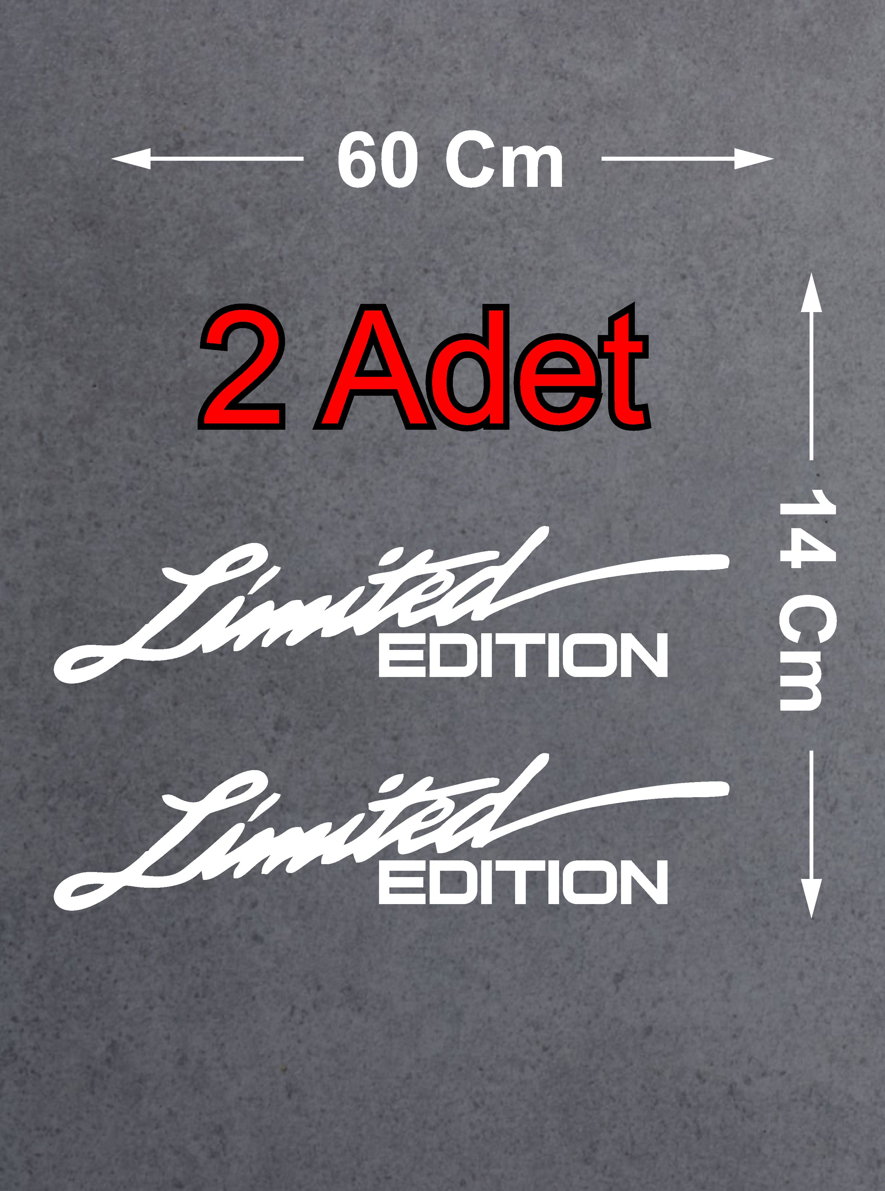 Li̇mi̇ted Edi̇ti̇on 2 Adet Sti̇cker - Araba Oto Motosi̇klet Karavan Cam Sti̇cker - 00305 12X2,5 Cm 