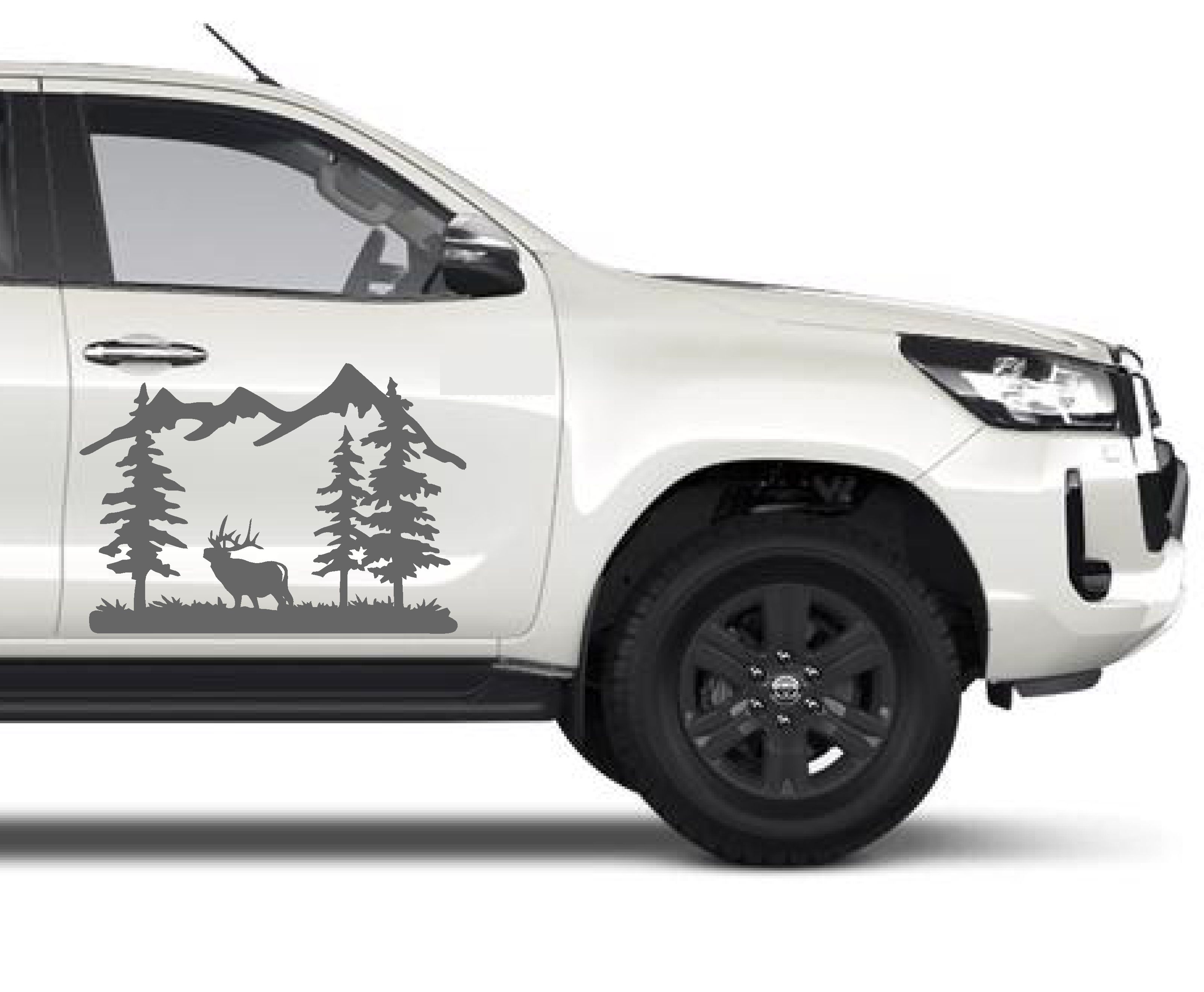 Avcı Orman Ve Dağ Sti̇cker - 4X4 Off Road Adventure Sti̇cker - Araba Oto Karavan Sti̇cker - 02170 15X10 Cm 