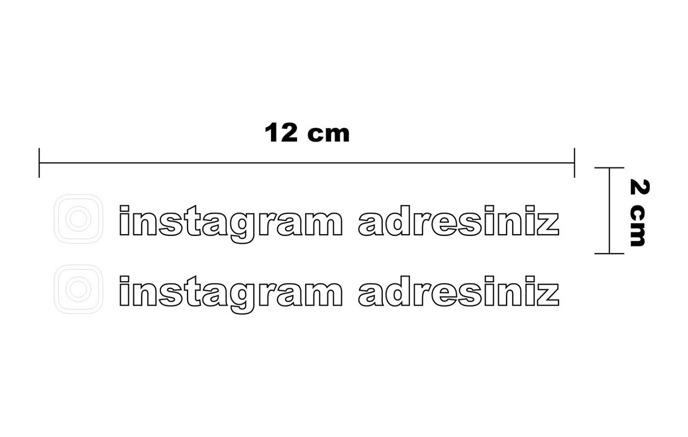 Özel İnstagram Sti̇cker Eti̇ket Modeli̇ Tek Renk