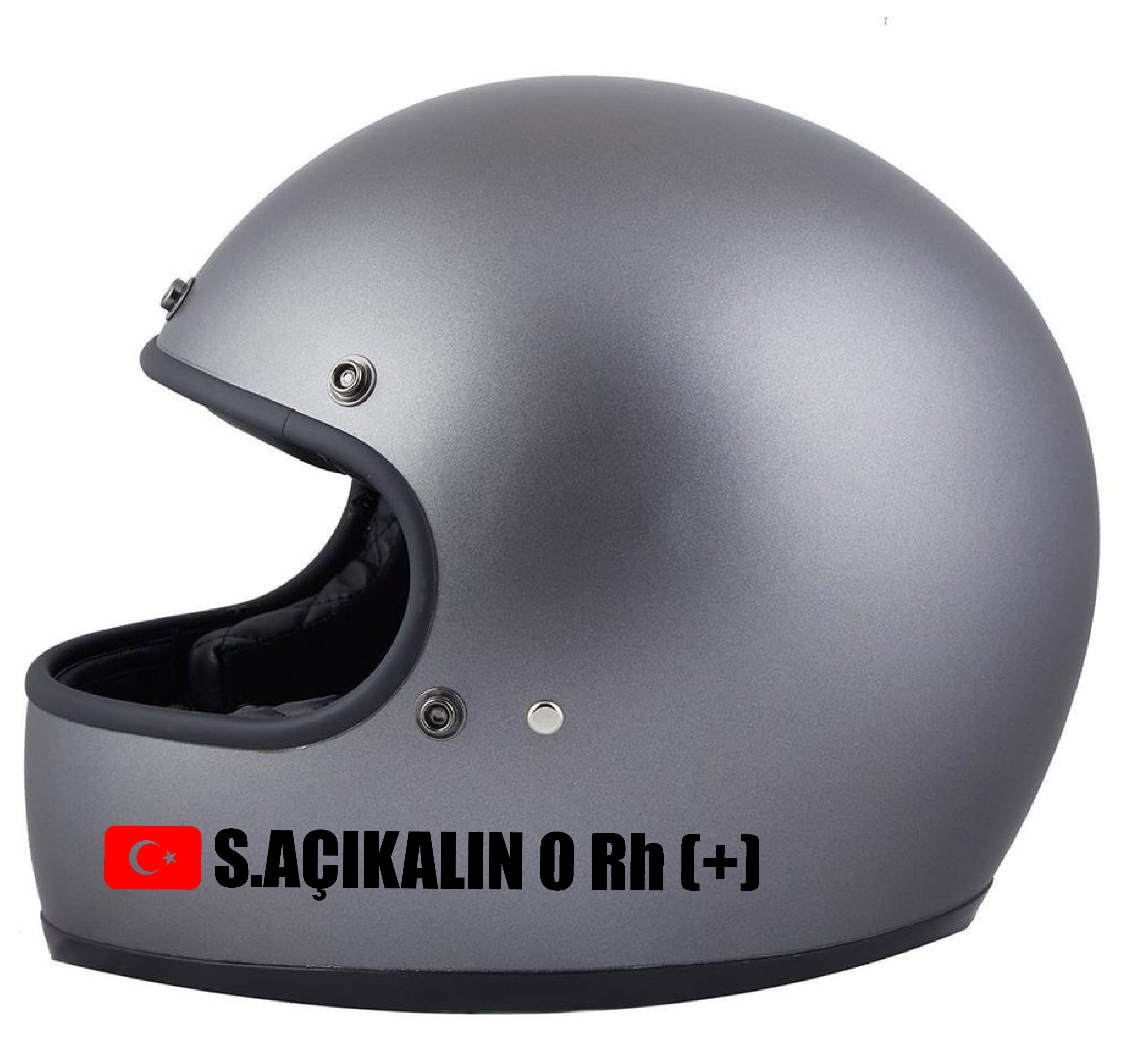Bayraklı Ad Soyad Kan Grubu Sti̇cker 2 Adet - Motosi̇klet Araba Oto Cam Sti̇cker - 00315 12 Cm 