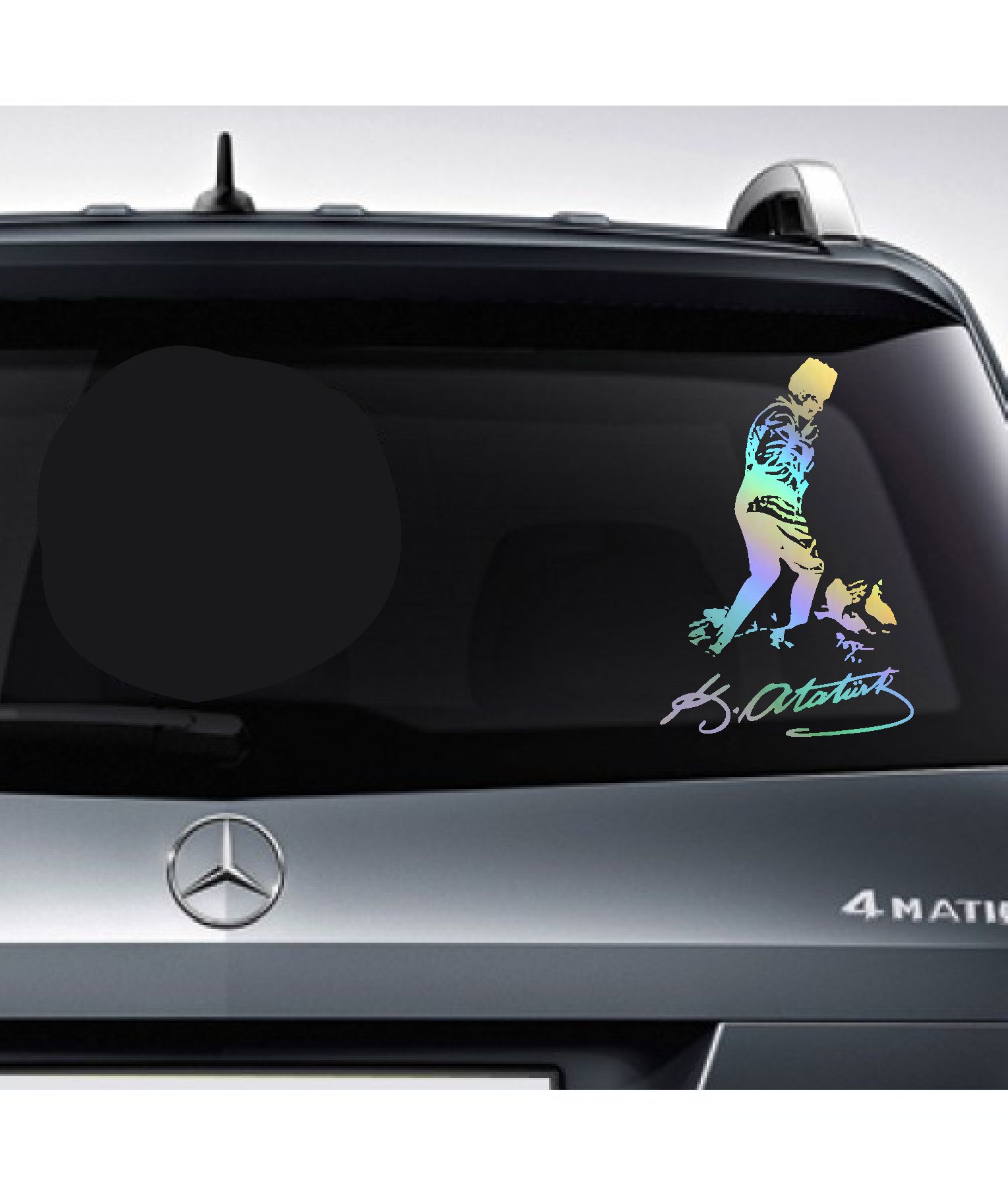 Mustafa Kemal Atatürk Kocatepe Si̇lüet Sti̇cker - Araba Oto Motosi̇klet Karavan Sti̇cker 00617 15X10 Cm 