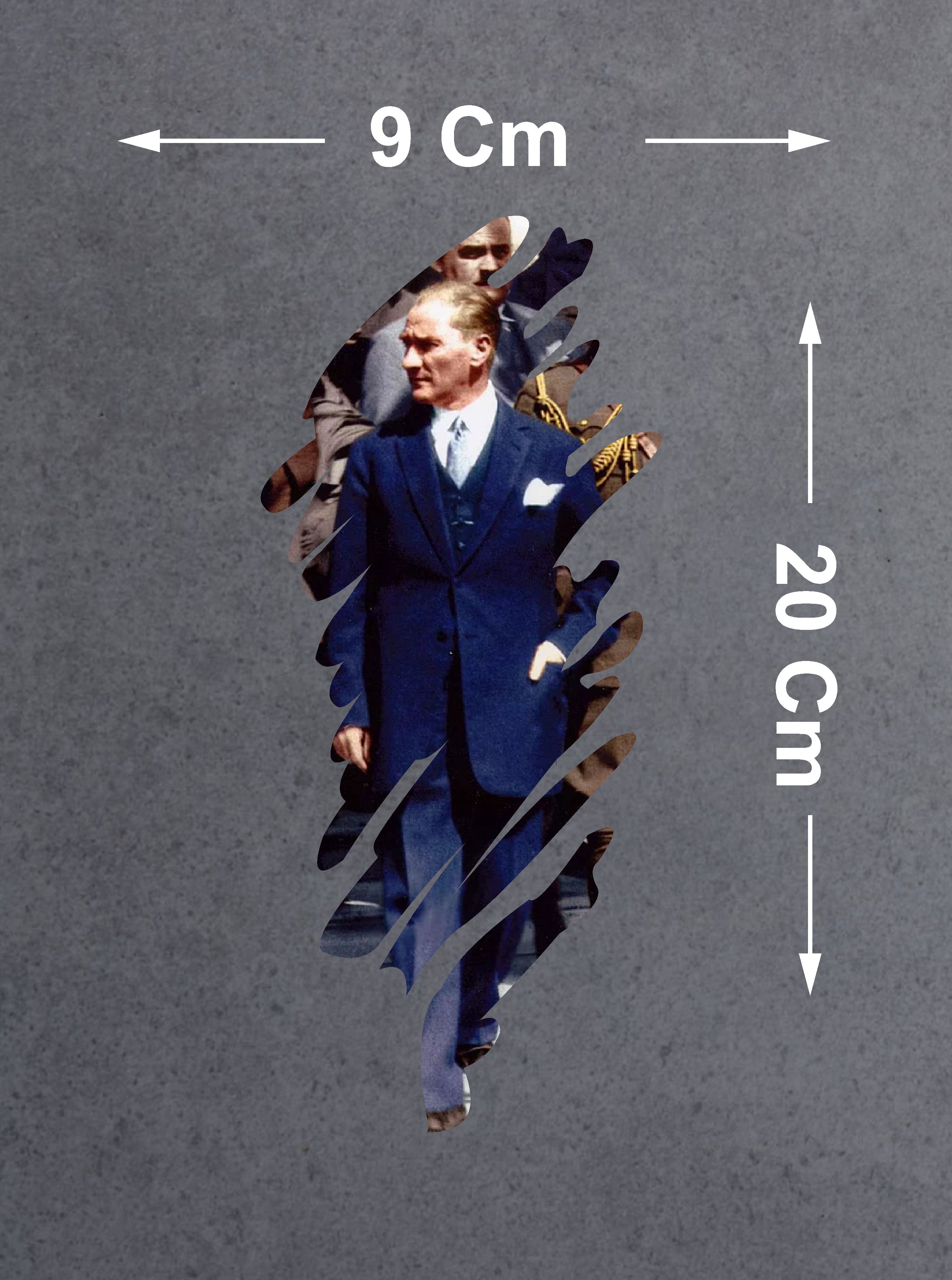 Mustafa Kemal Atatürk - Büyük Türk - Başbuğ - Türki̇ye Sti̇cker Araba Oto Motosi̇klet Karavan Sti̇cker 00322 12X5 Cm 