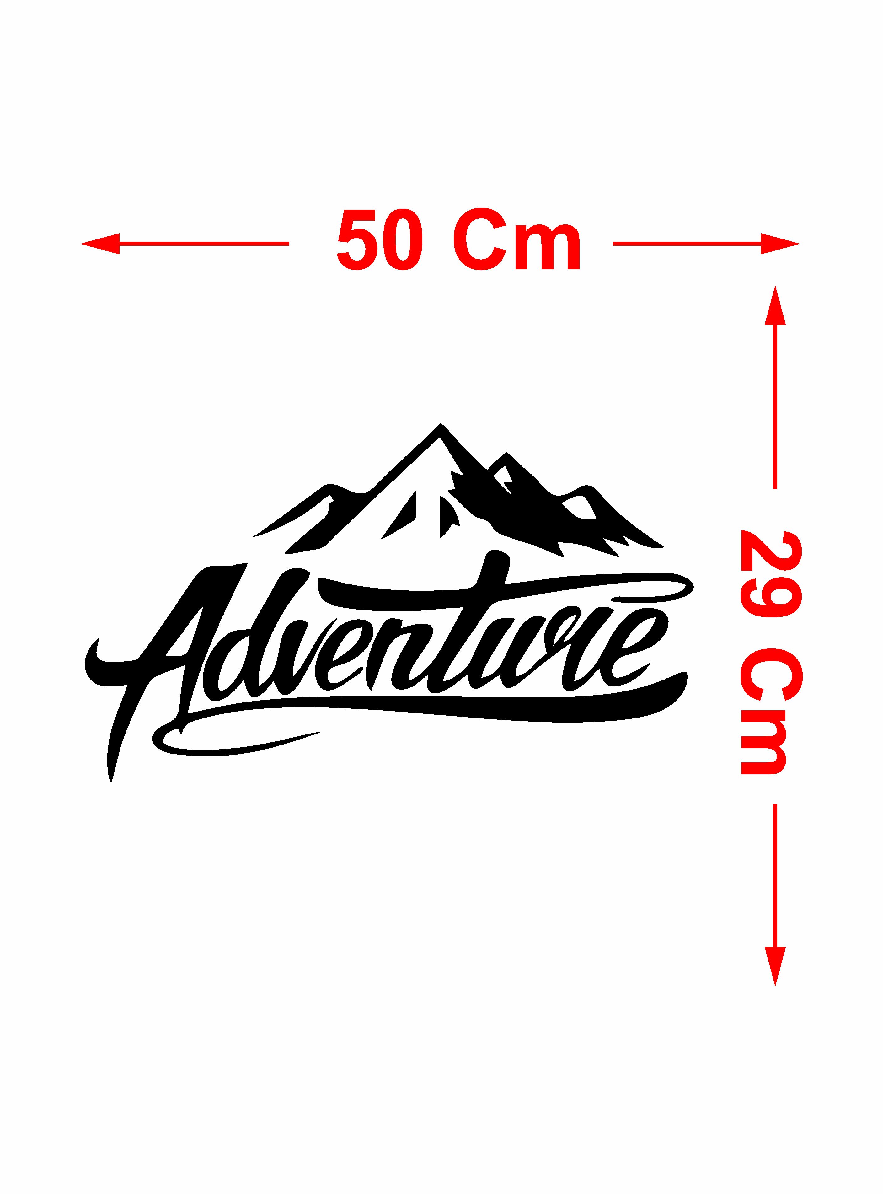 Adventure Dağ Kamp Karavan Offroad 4X4 Sti̇cker Araba Oto Motosi̇klet Karavan Sti̇cker 00007 50X29 Cm 