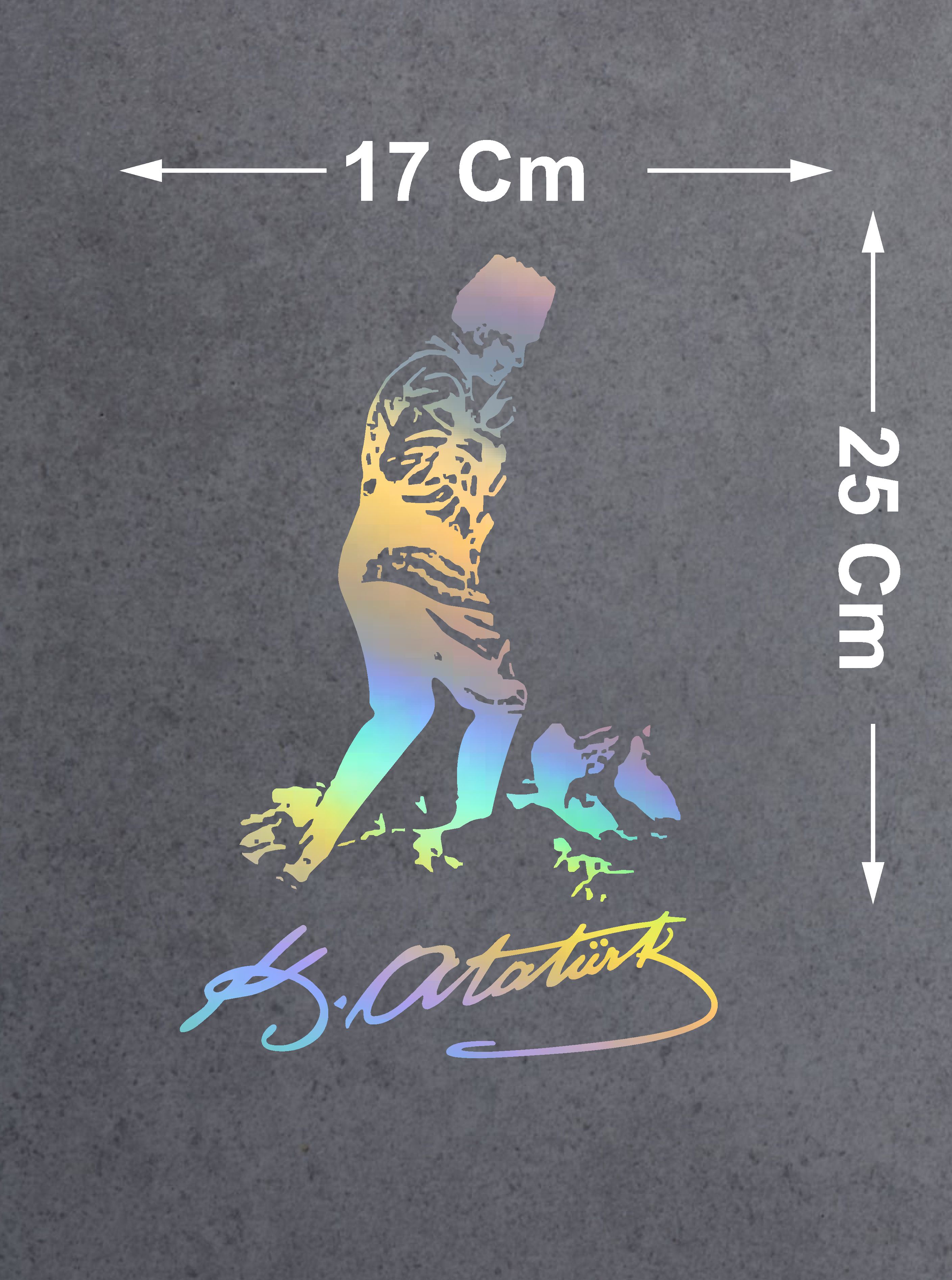 Hologramlı Janjanlı Kocatepe Ve Atatürk İmza Sticker 02524 25X17 Cm 