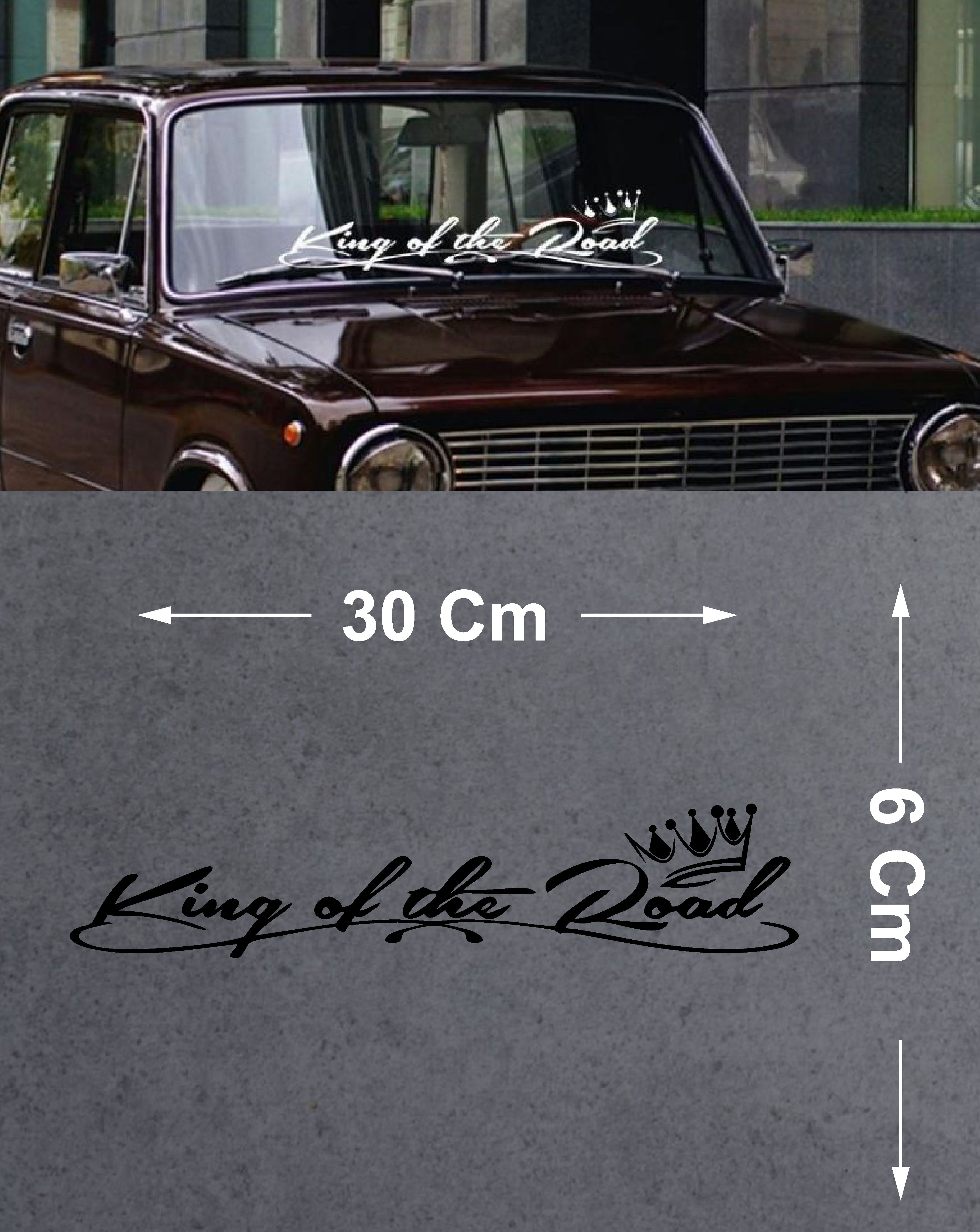 Ki̇ng Of The Road Sti̇cker -Araba Oto Motosi̇klet Cam Sti̇cker - 00108 15X3 Cm 