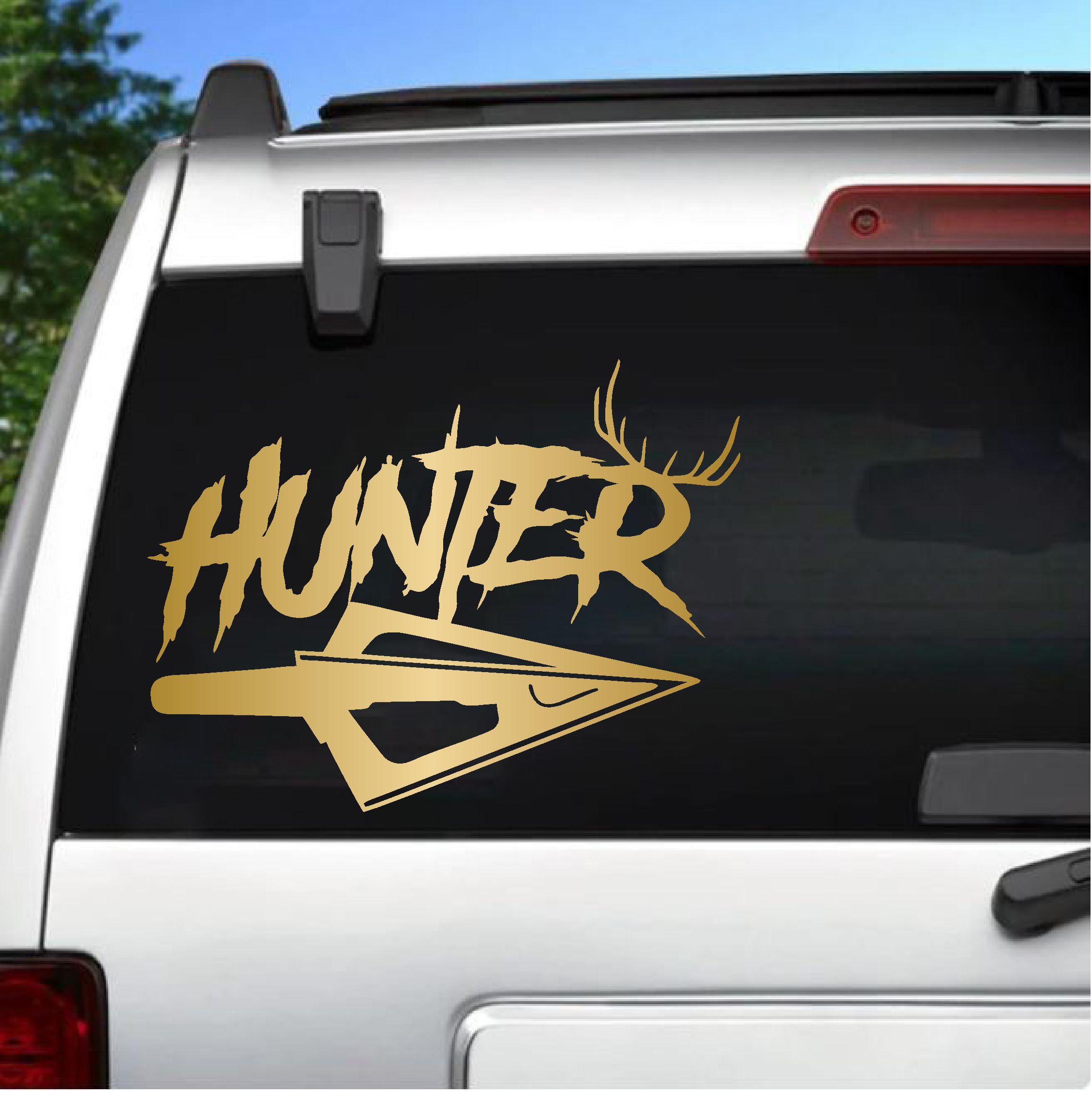 Hunter Avcı Sti̇cker - Araba Oto Motosi̇klet Karavan Cam Sti̇cker - 00267 10X8 Cm 