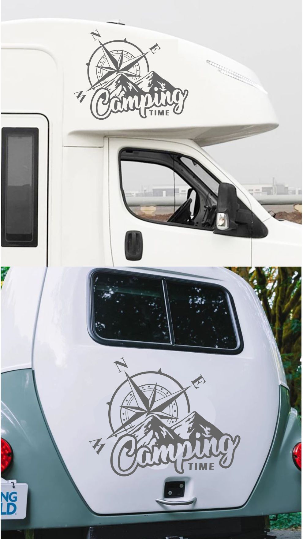 Kamp Ve Pusula Sti̇cker - 4X4 Off Road Adventure Sti̇cker - Araba Oto Motosi̇klet Karavan Cam Sti̇cker - 02166 25 Cm 