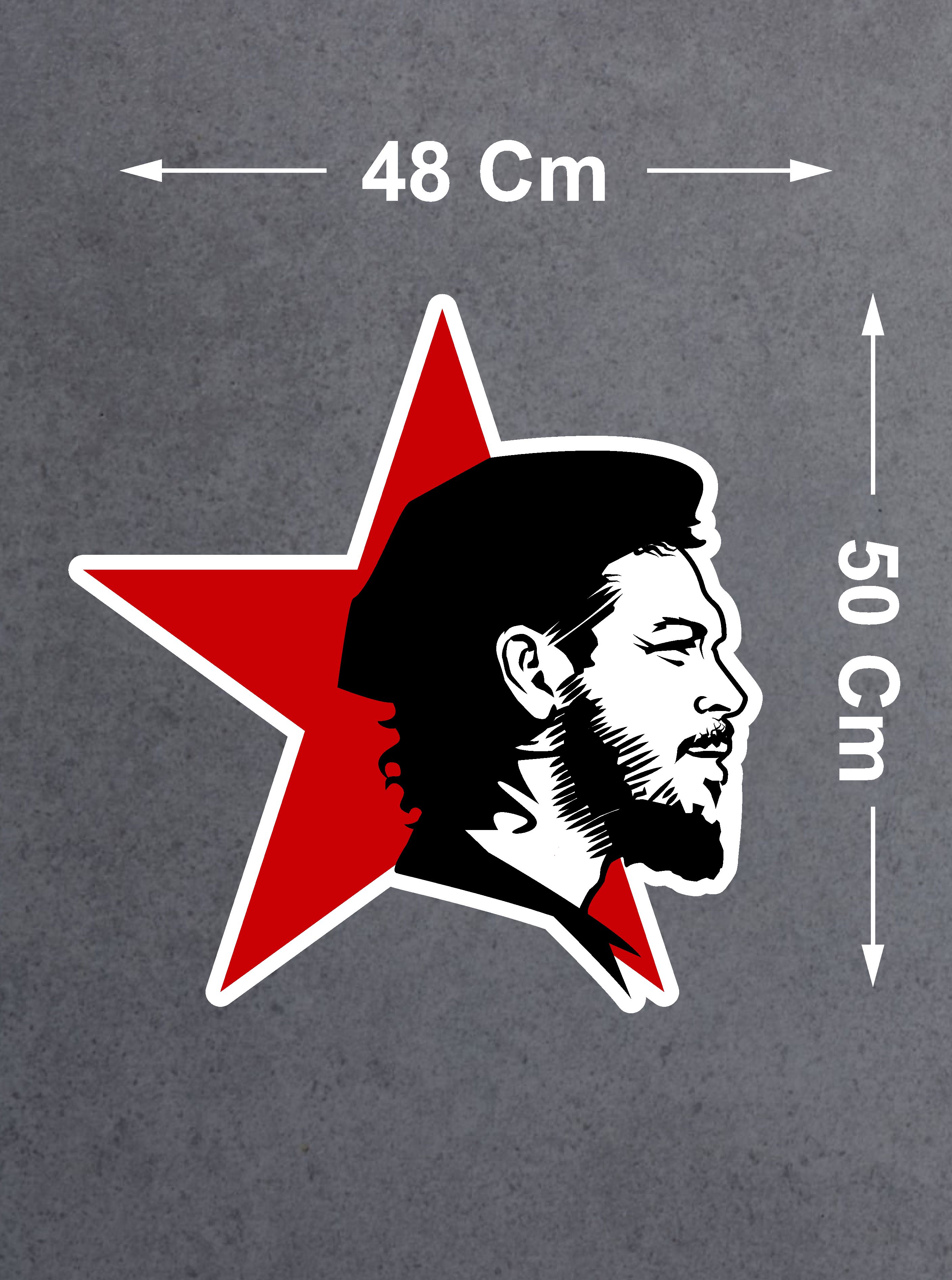 Che Guevara Sti̇cker - Araba Oto Motosi̇klet Karavan Cam Sti̇cker - 00091 10X9 Cm 
