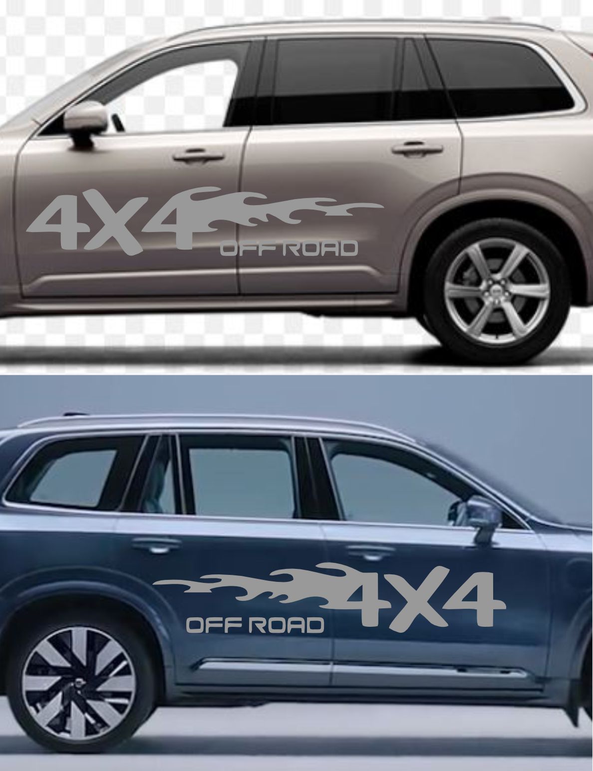 4X4 Off Road Sti̇cker, Pi̇ckup Araba Sti̇cker 02520 120X24 Cm 