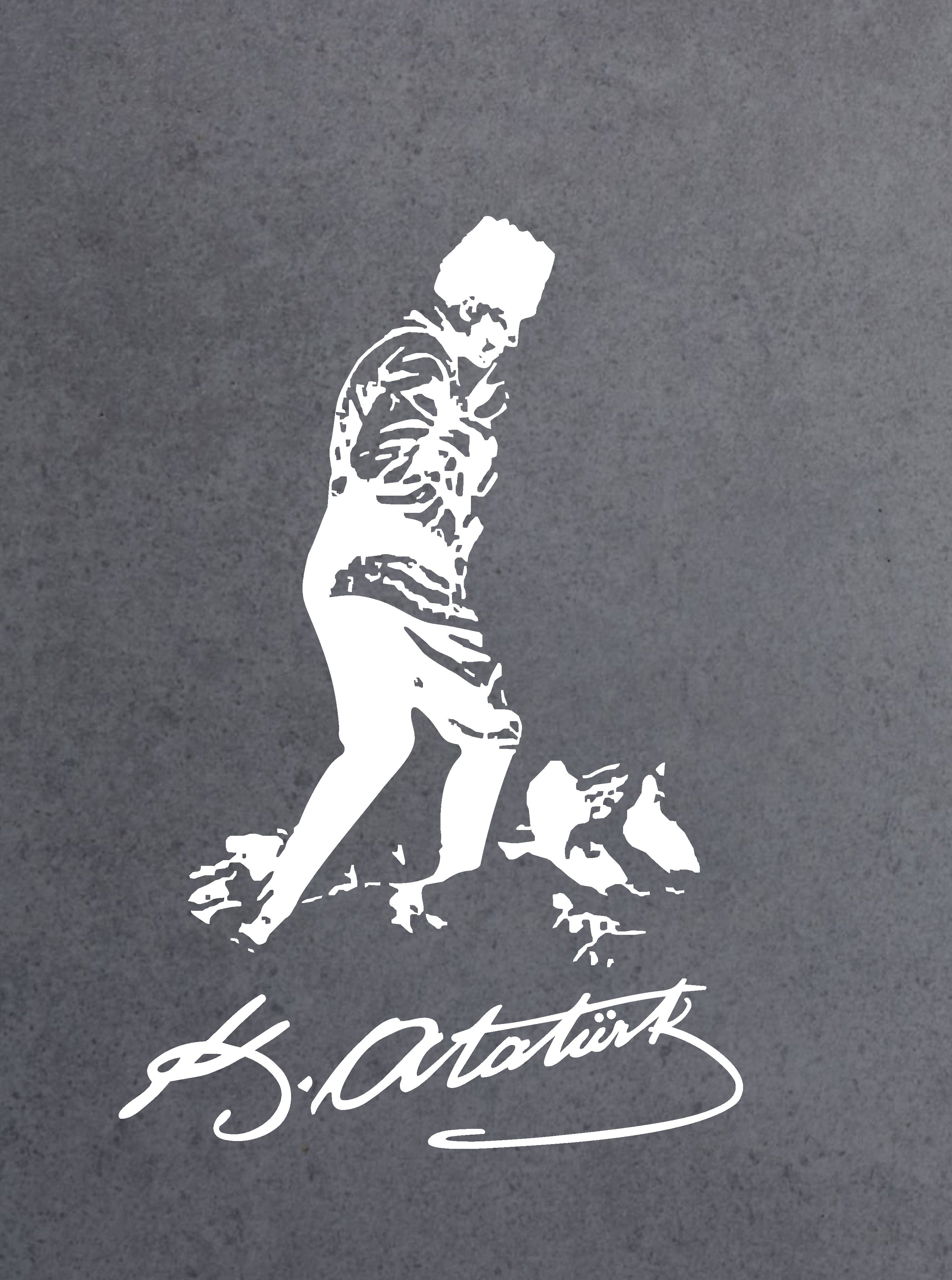 Mustafa Kemal Atatürk Kocatepe Si̇lüet Sti̇cker - Araba Oto Motosi̇klet Karavan Sti̇cker 00617 15X10 Cm 