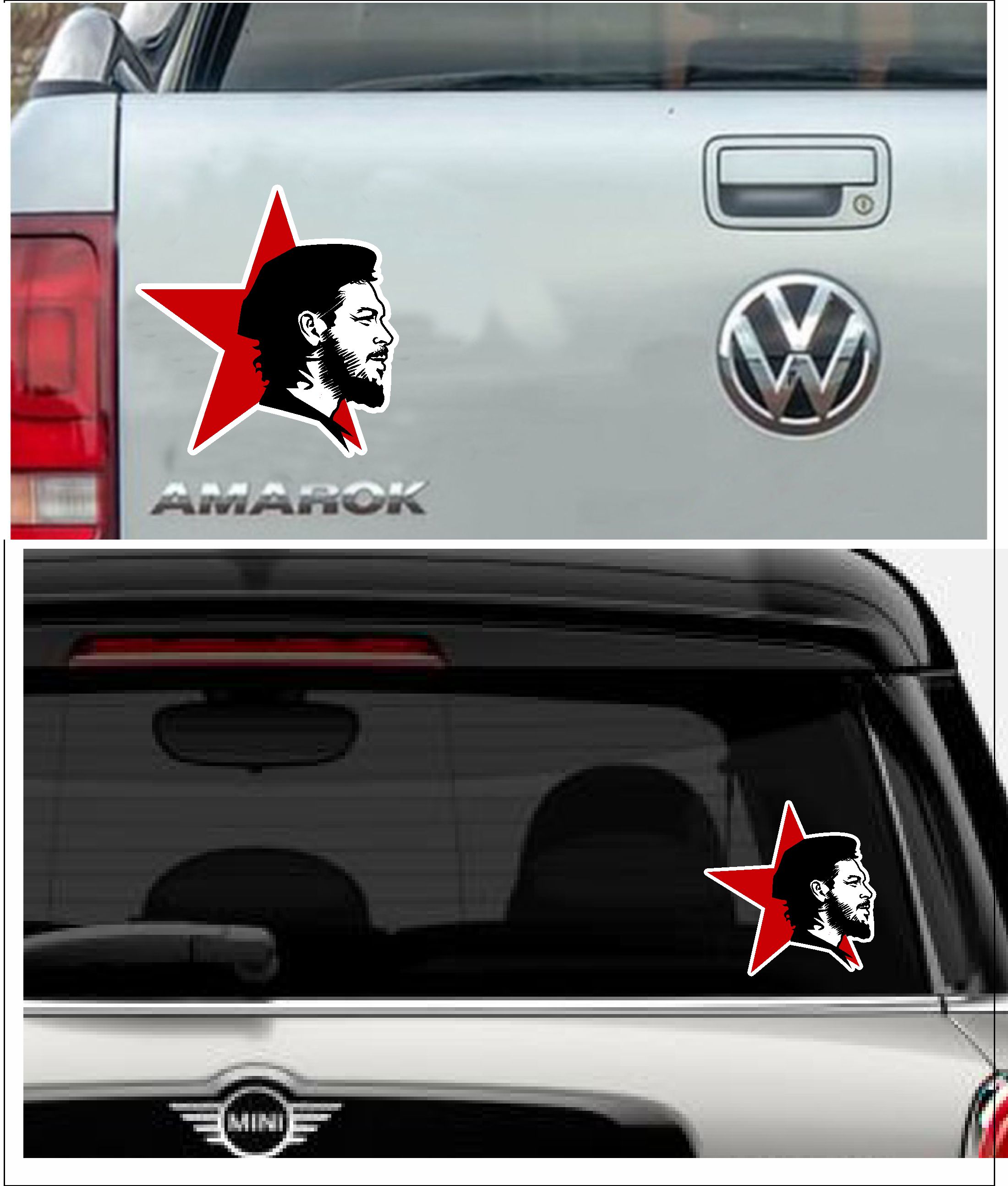 Che Guevara Sti̇cker - Araba Oto Motosi̇klet Karavan Cam Sti̇cker - 00091 10X9 Cm 